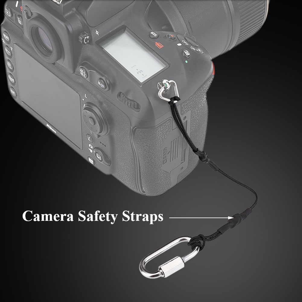 Universal Durable Camera Strap Safety Rope Tether With Clip Hook For DSLR