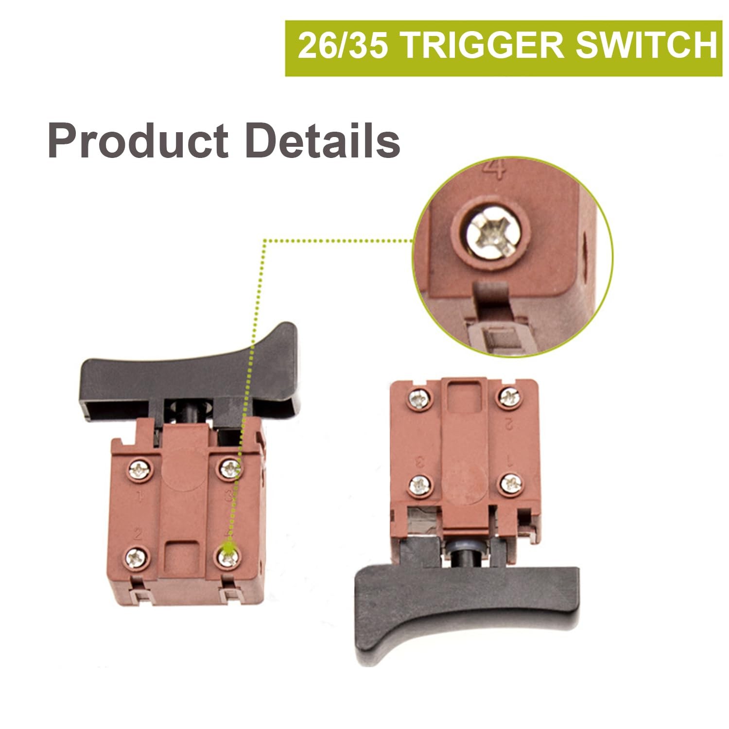 Trigger Switch for Leiya 26/35 Electric Drill Hammer Tool Power Speed Control