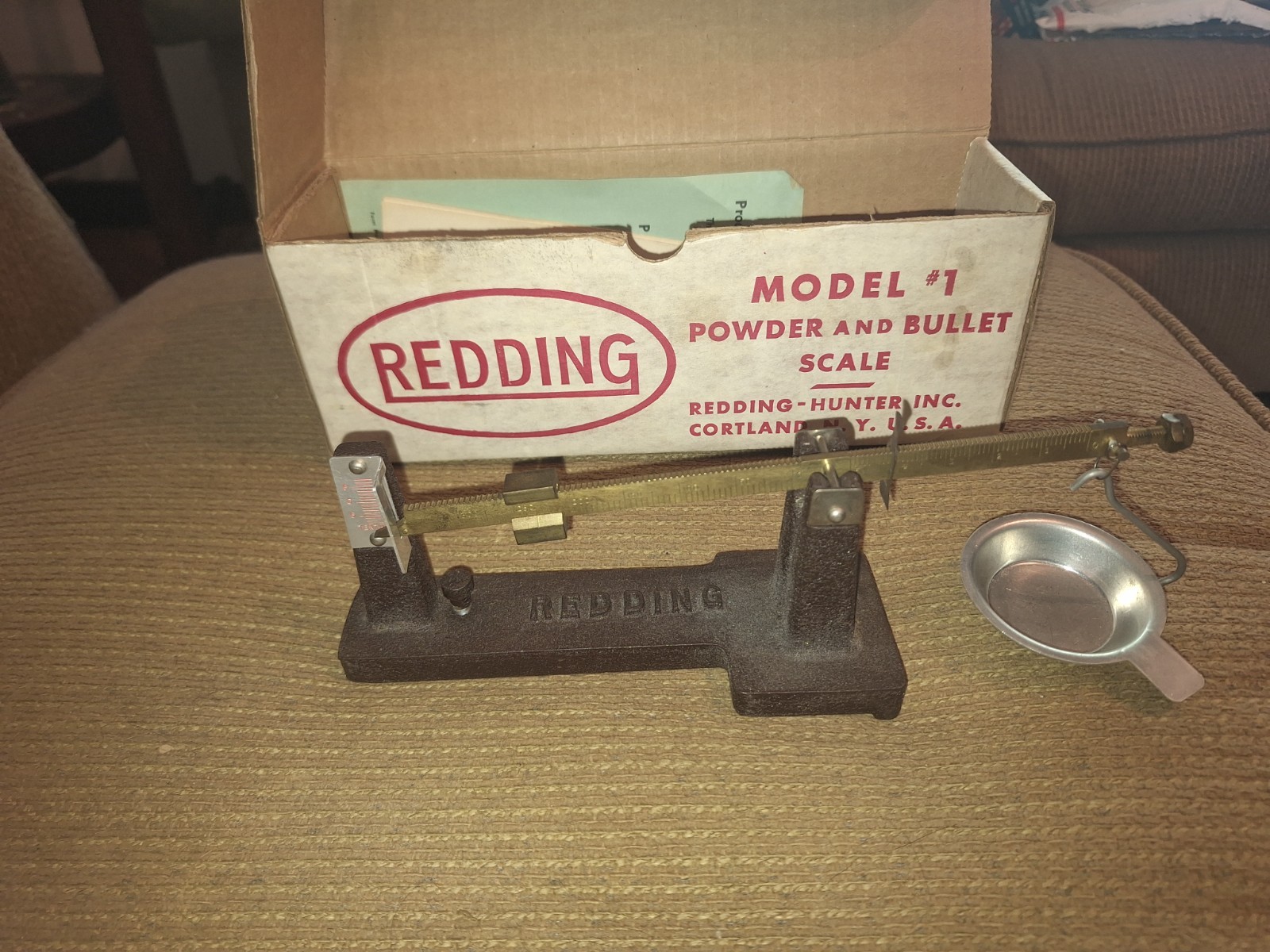 Vintage Redding Powder / Bullet Balance Beam Scale - Reloading Tool