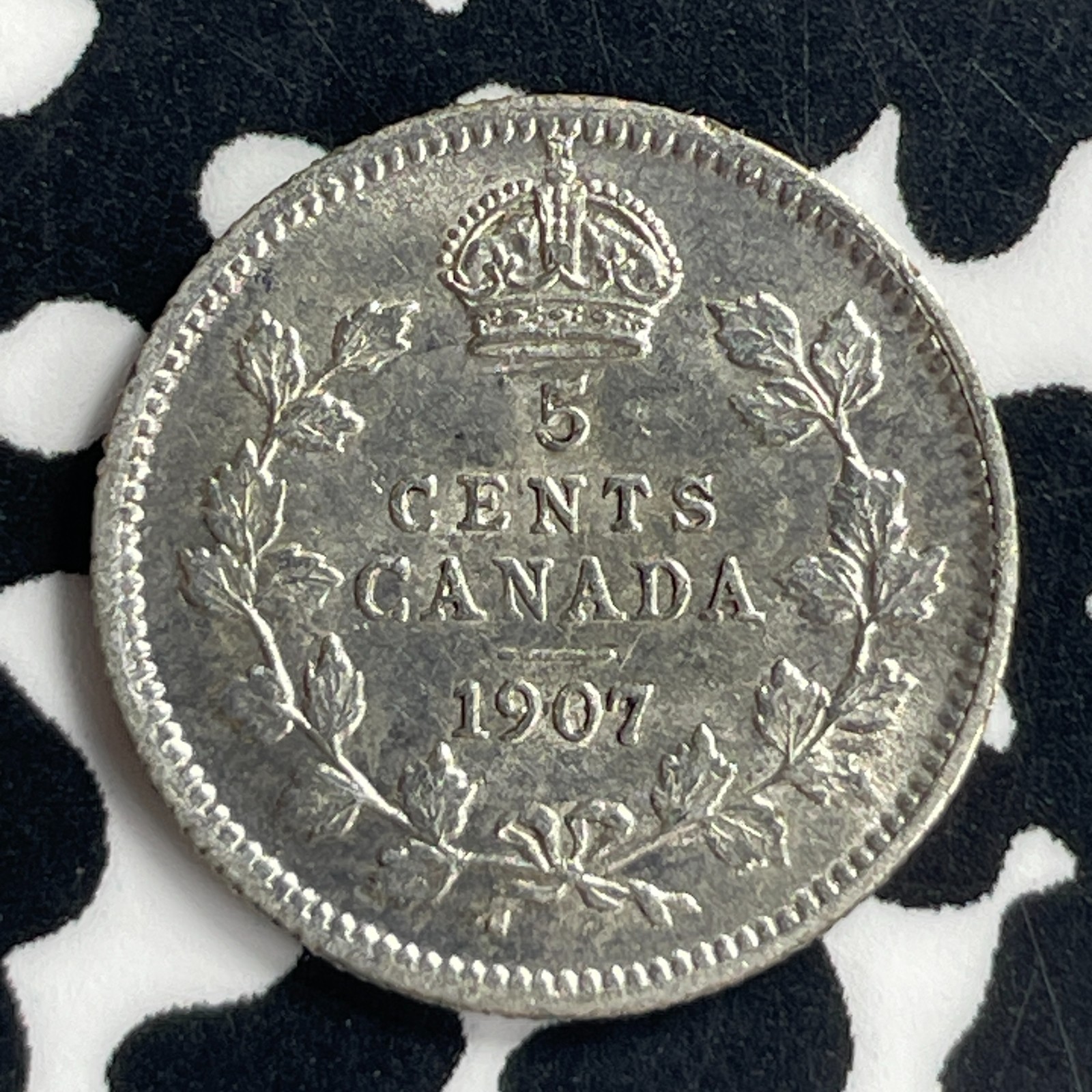 1907 Canada 5 Cents Lot#T7012 Silver! Nice!