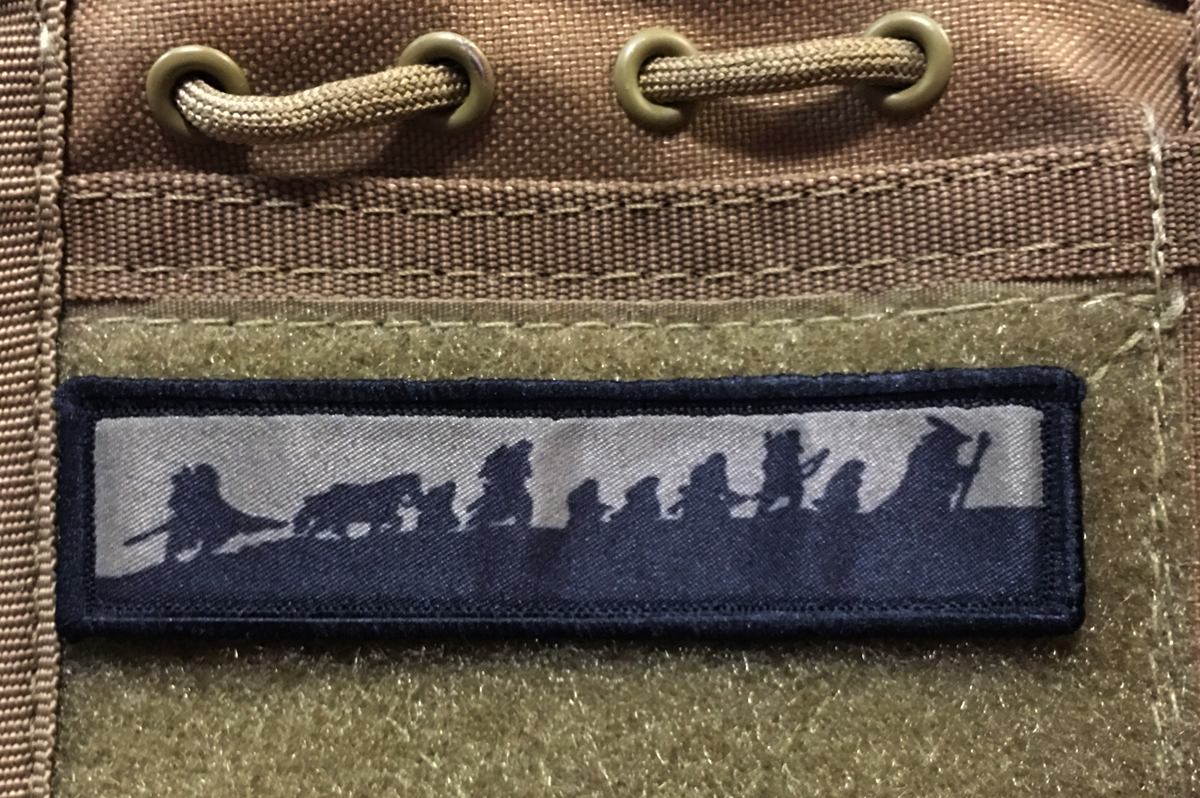 Psalm 144:1 Morale Patch Military Tactical Army Flag USA Hook Badge Bible