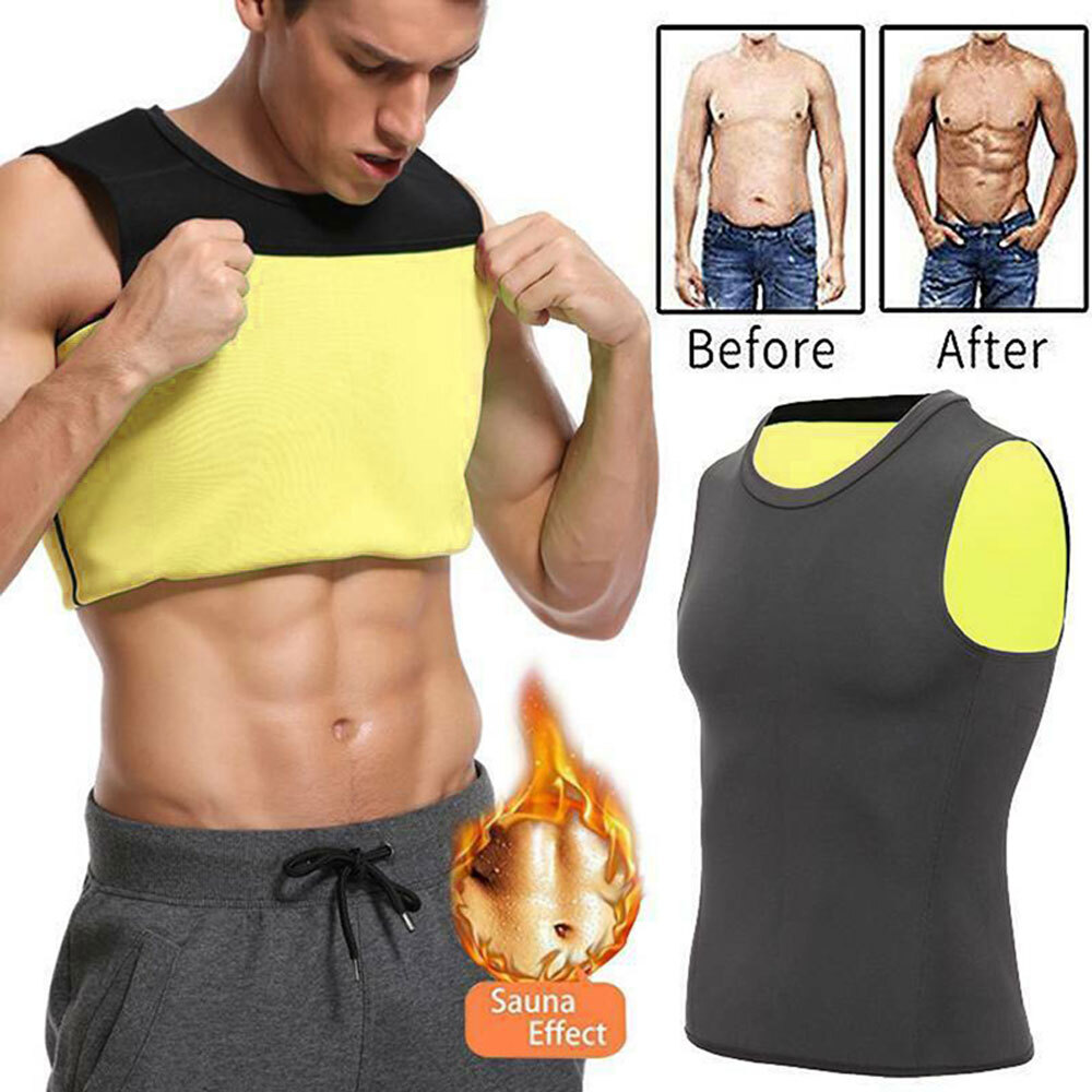 Slimming Vest For Men Body Waist Shaper Vest Girdle Tummy Tuck Fat Burner S-5XL