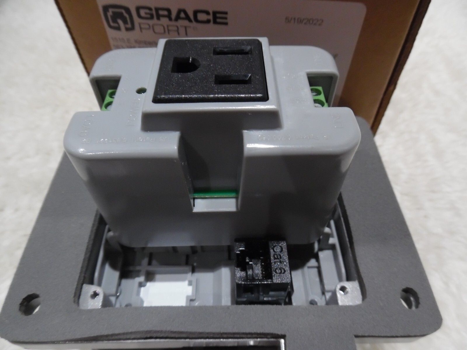 Grace P-R62-K4RF0 Panel Interface Connector Category 6 Ethernet GFCI Duplex