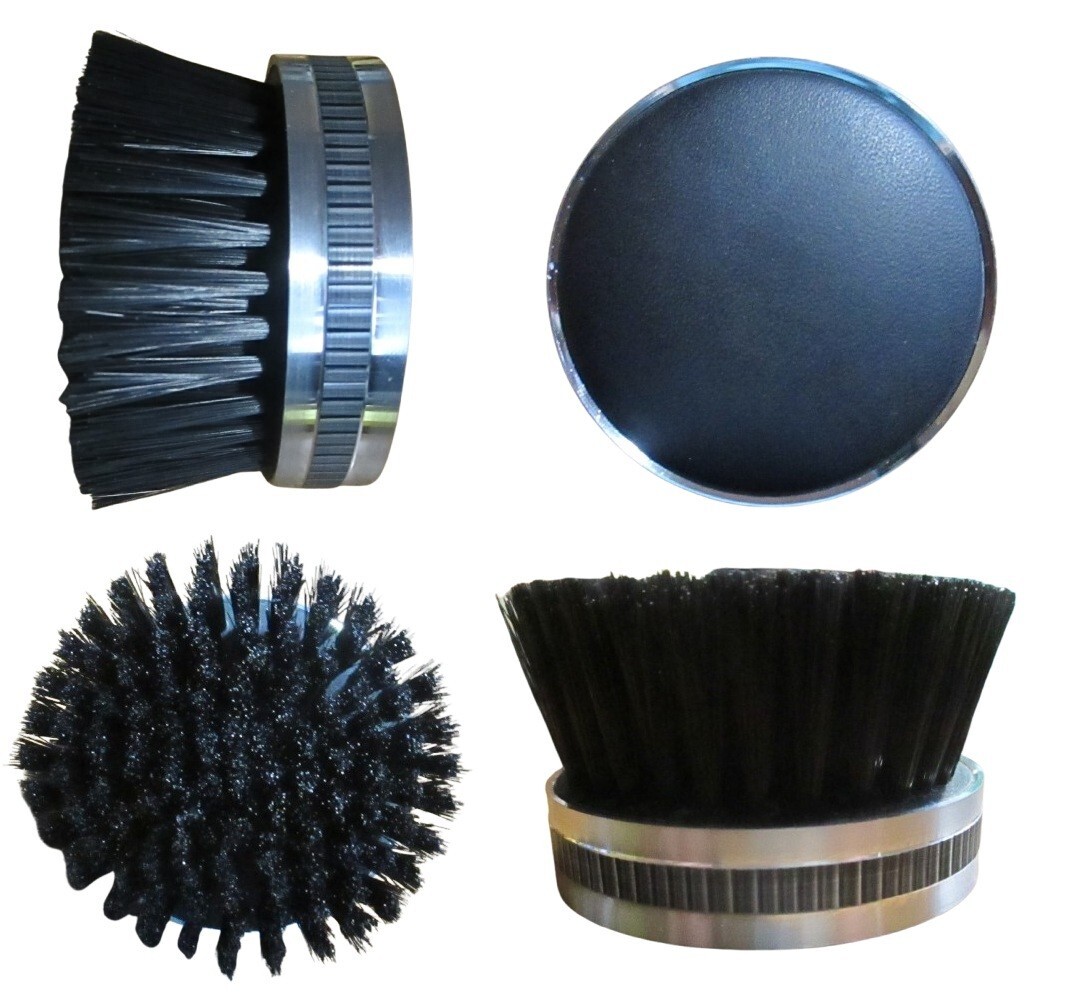 Shoe Shine Clean Polish Brush Round Leather Topped 2 1/2" Diameter