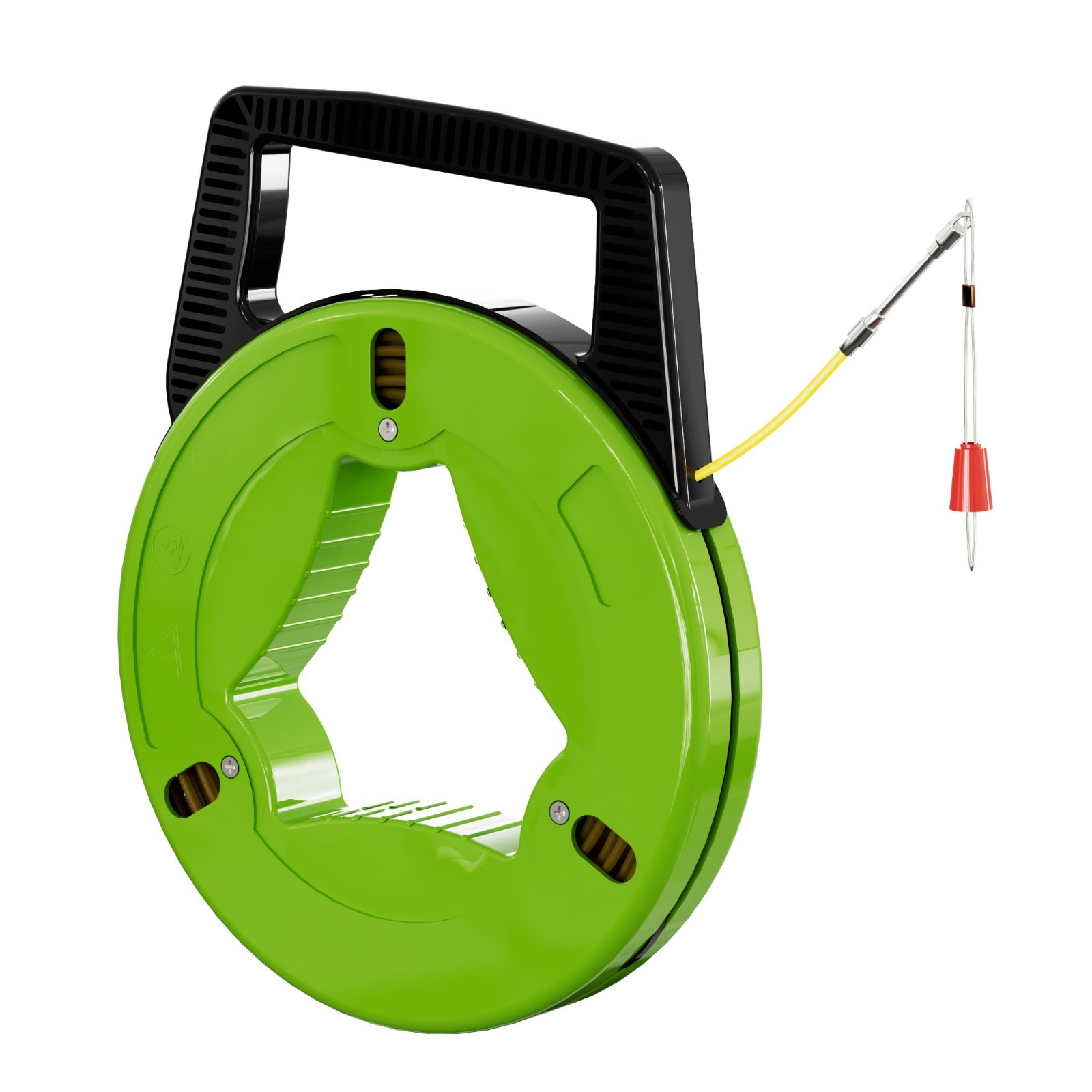 SYSTON Fish Tape Steel Wire Puller 1/8" 100 ft, Cable Puller Tool with Loop Tip