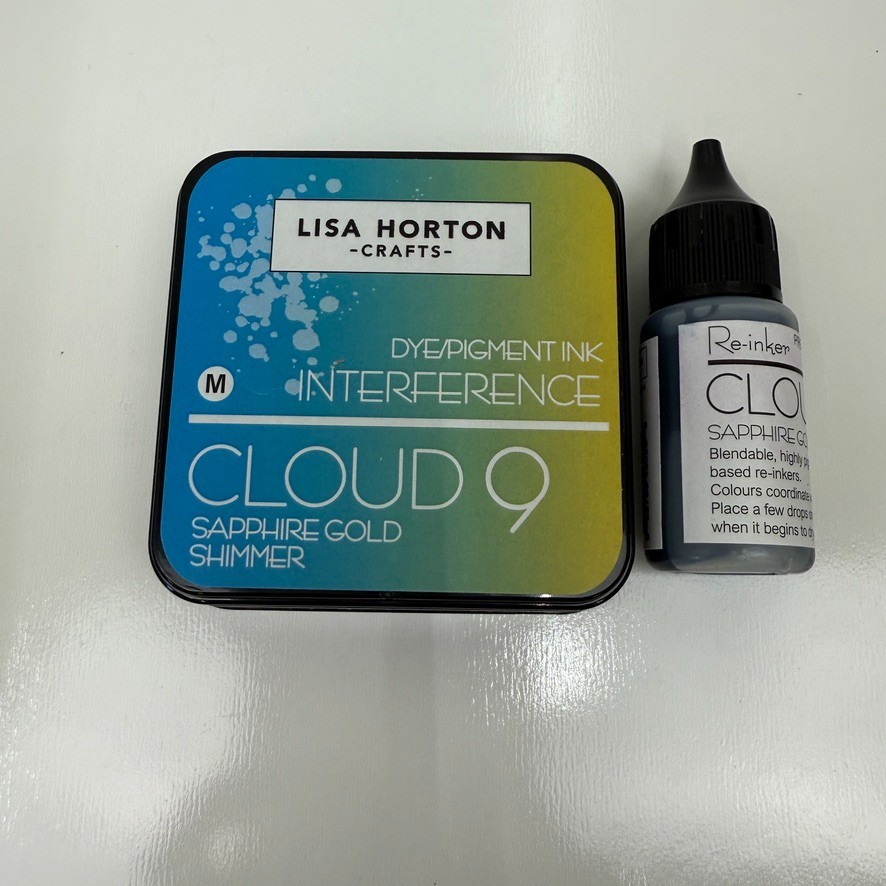 Lisa Horton Crafts Cloud 9 Interference Ink & Reinker - Sapphire Gold Shimmer