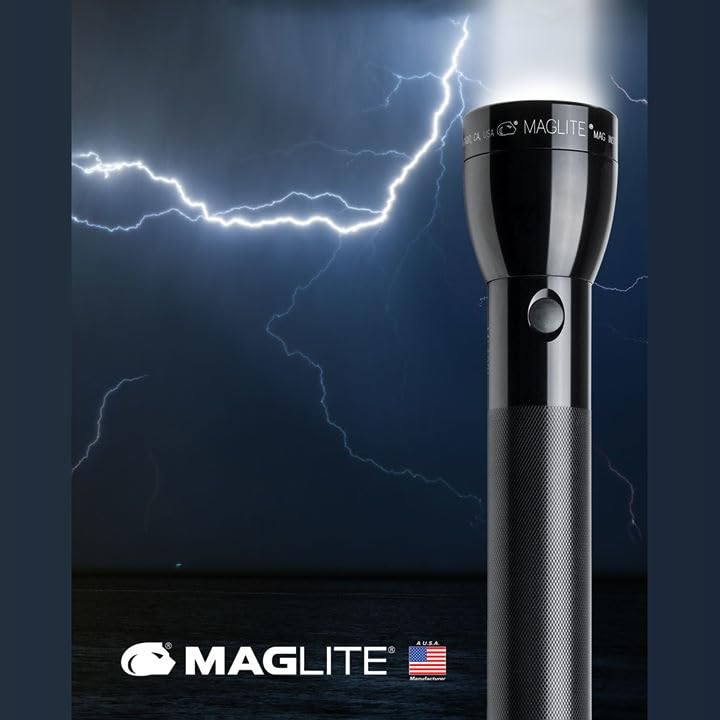 MagLite ML300L LED Flashlight, 4~Cell D, Adjustable Focus, Black