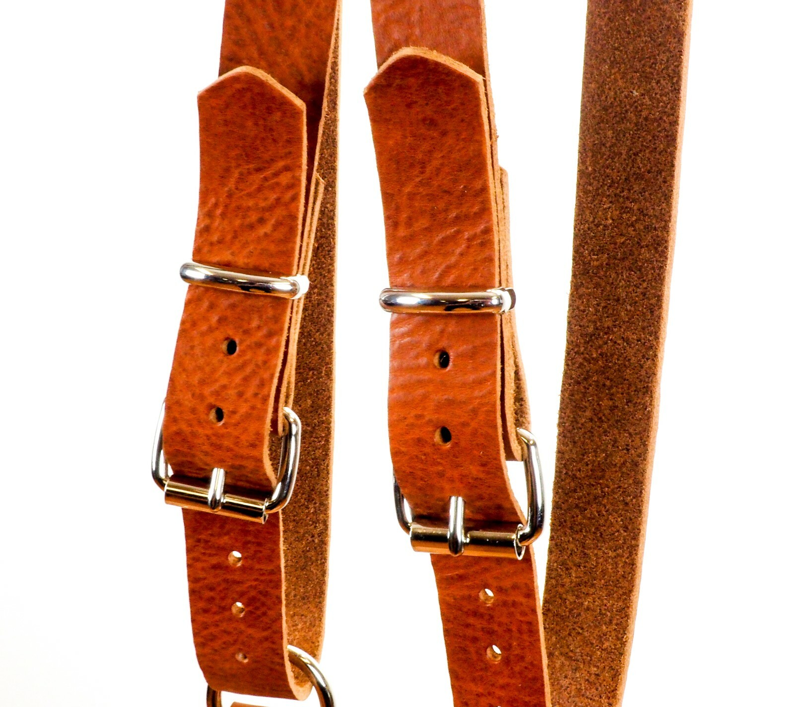 Leather Dual Harness Shoulder Strap Two Camera Adjustable Size Tan Saddle USA