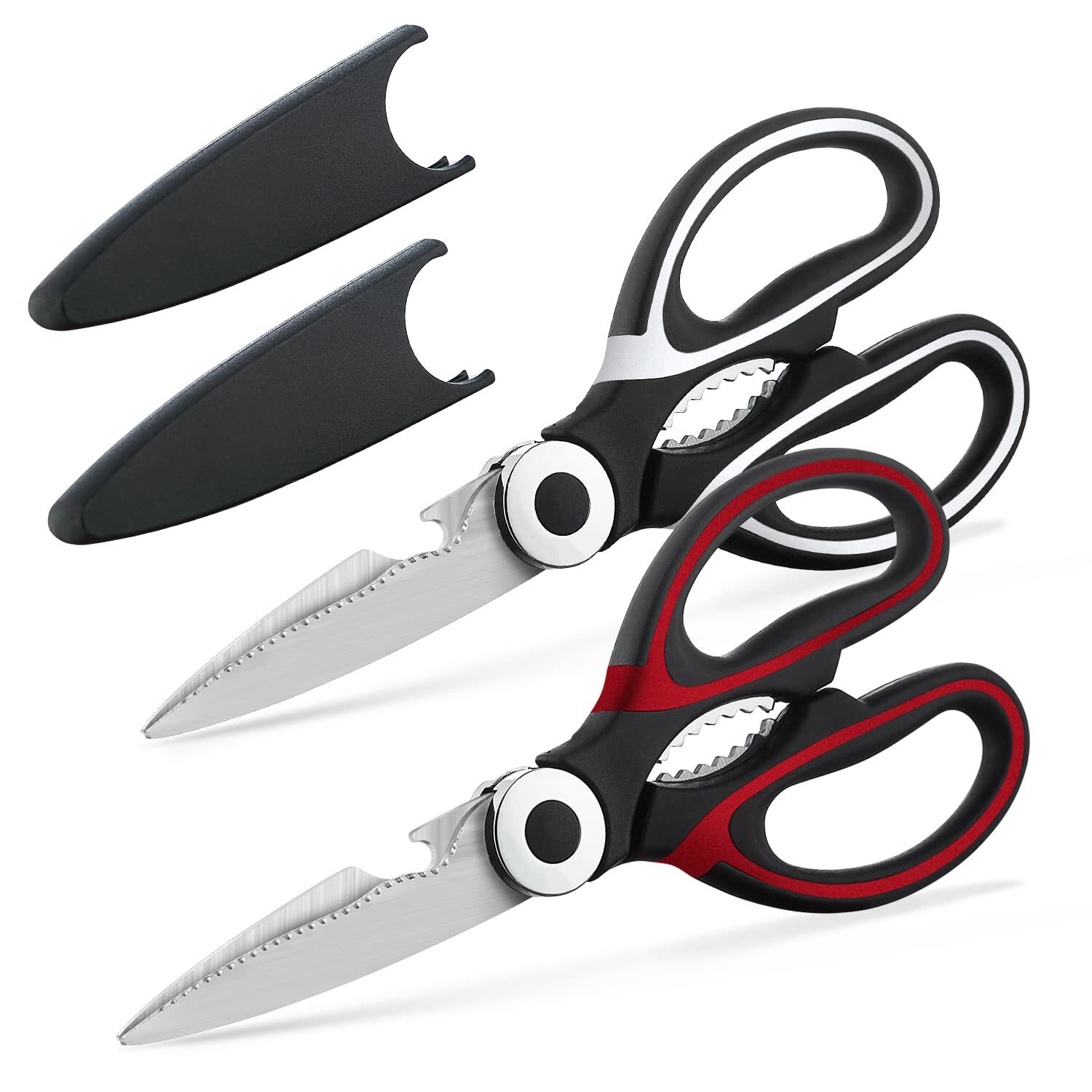 2 Pack Multifunctional Kitchen Shears Stainless Steel Cooking Poultry Scissors