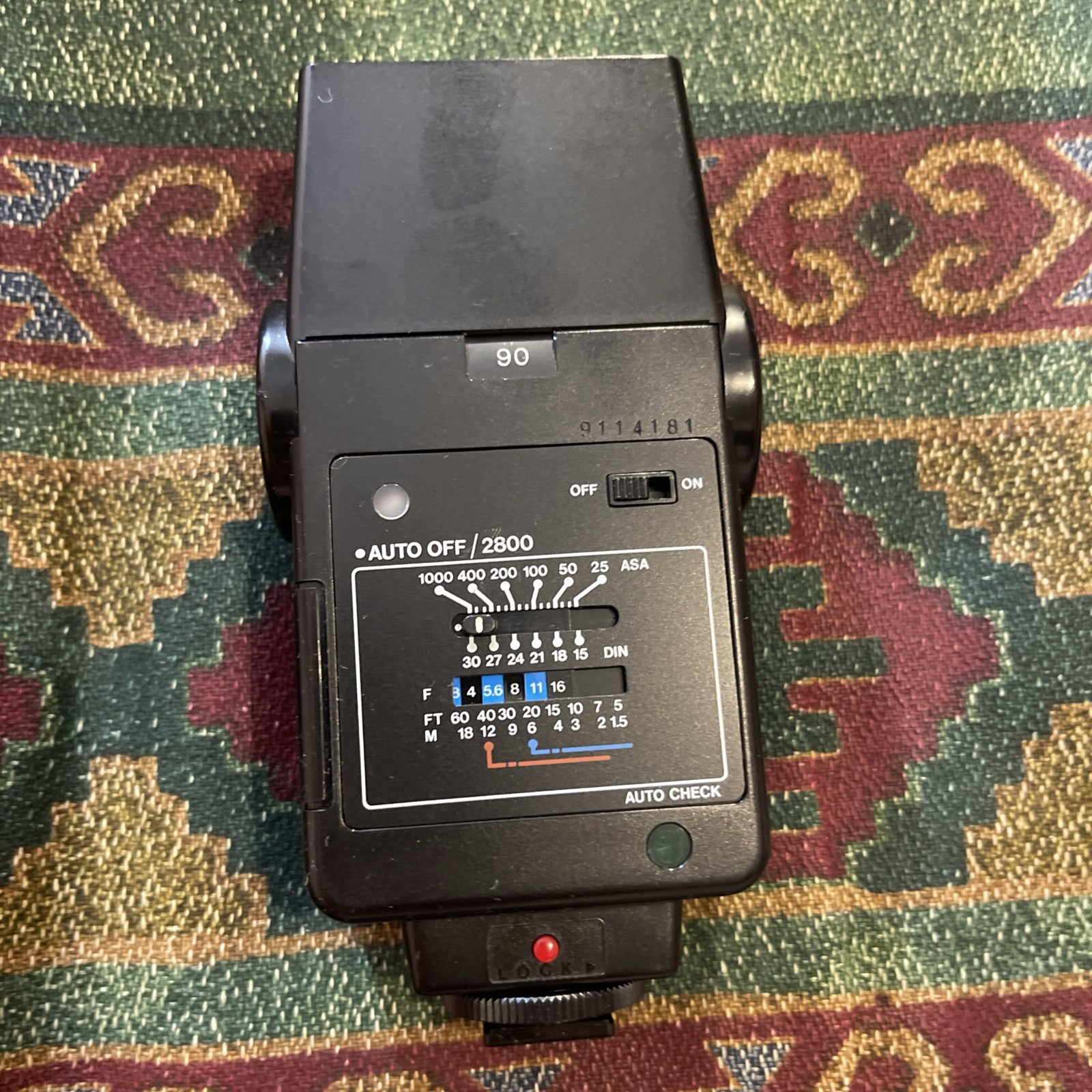 Vivitar Auto Thyristor 2800 Flash Shoe Mount For Camera - Tested