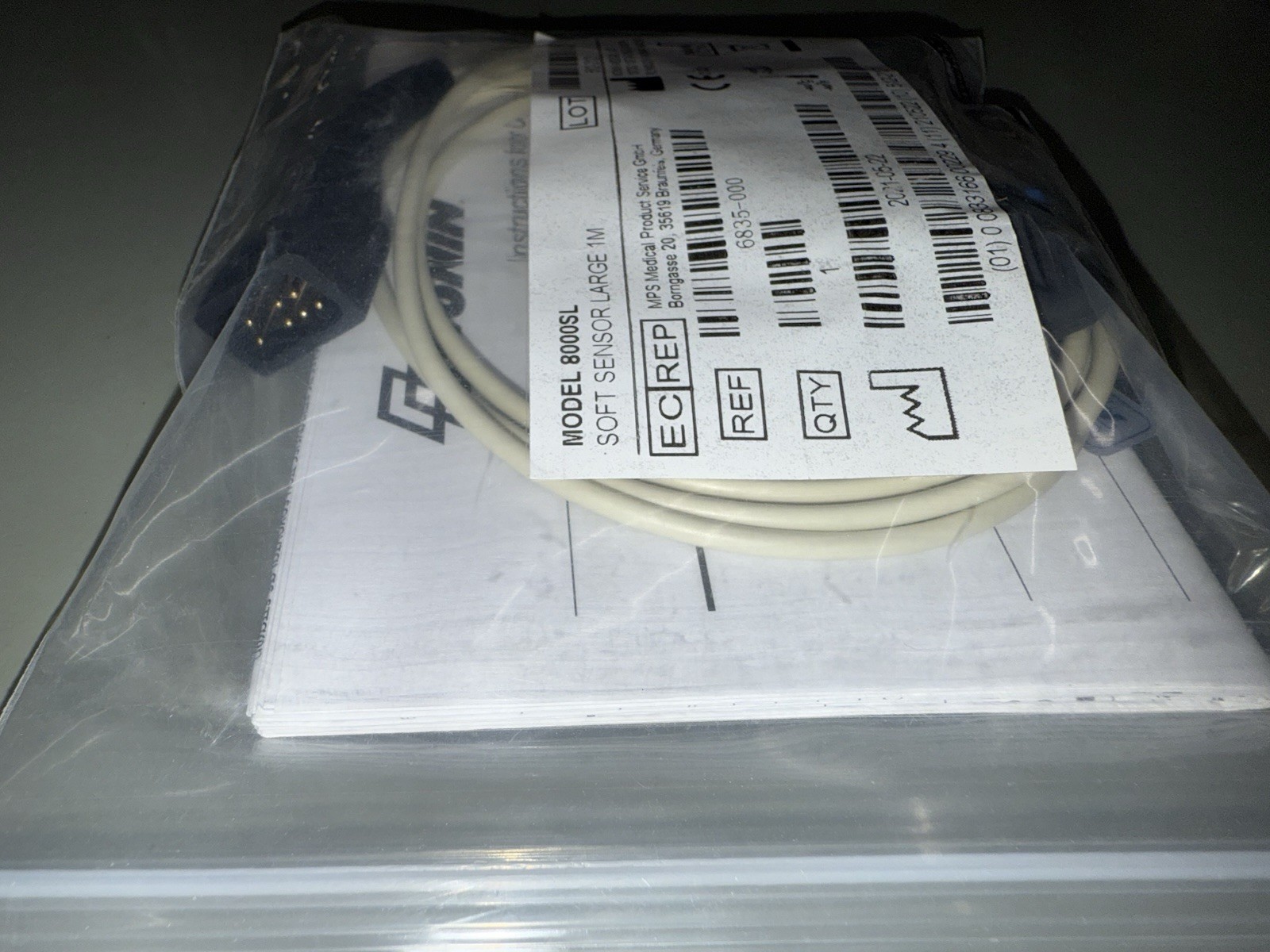 Nonin Medical Model 8000SL Soft Sensor Large 1M