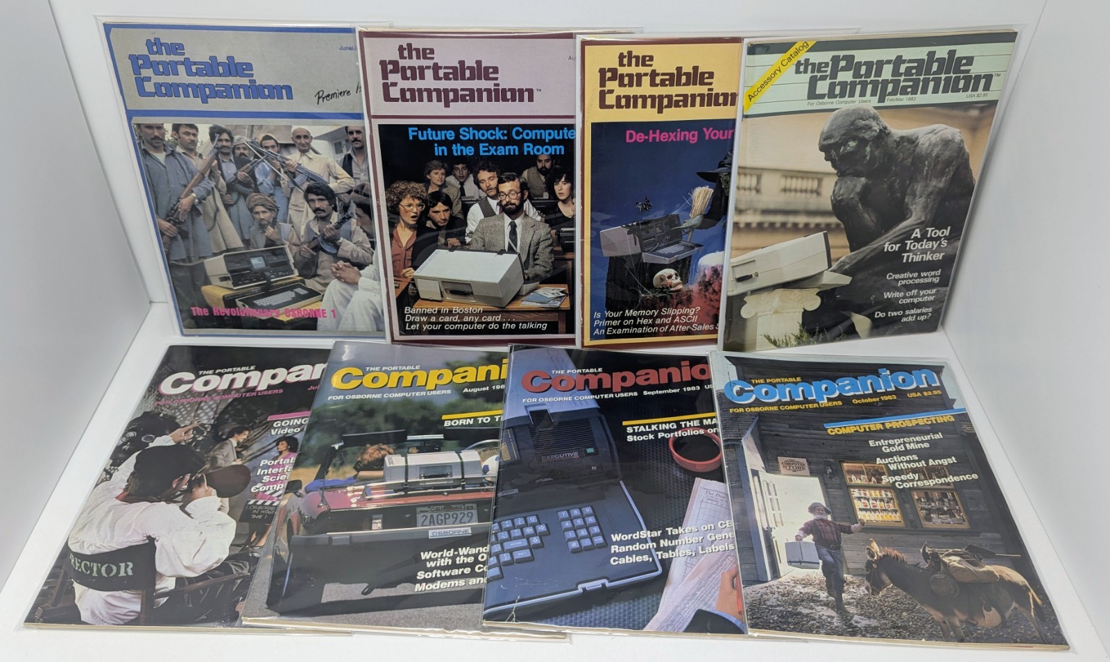 The Portable Companion: Osborne Computer Magazine Lot Of 8 - 1982-83 - 1st Issue
