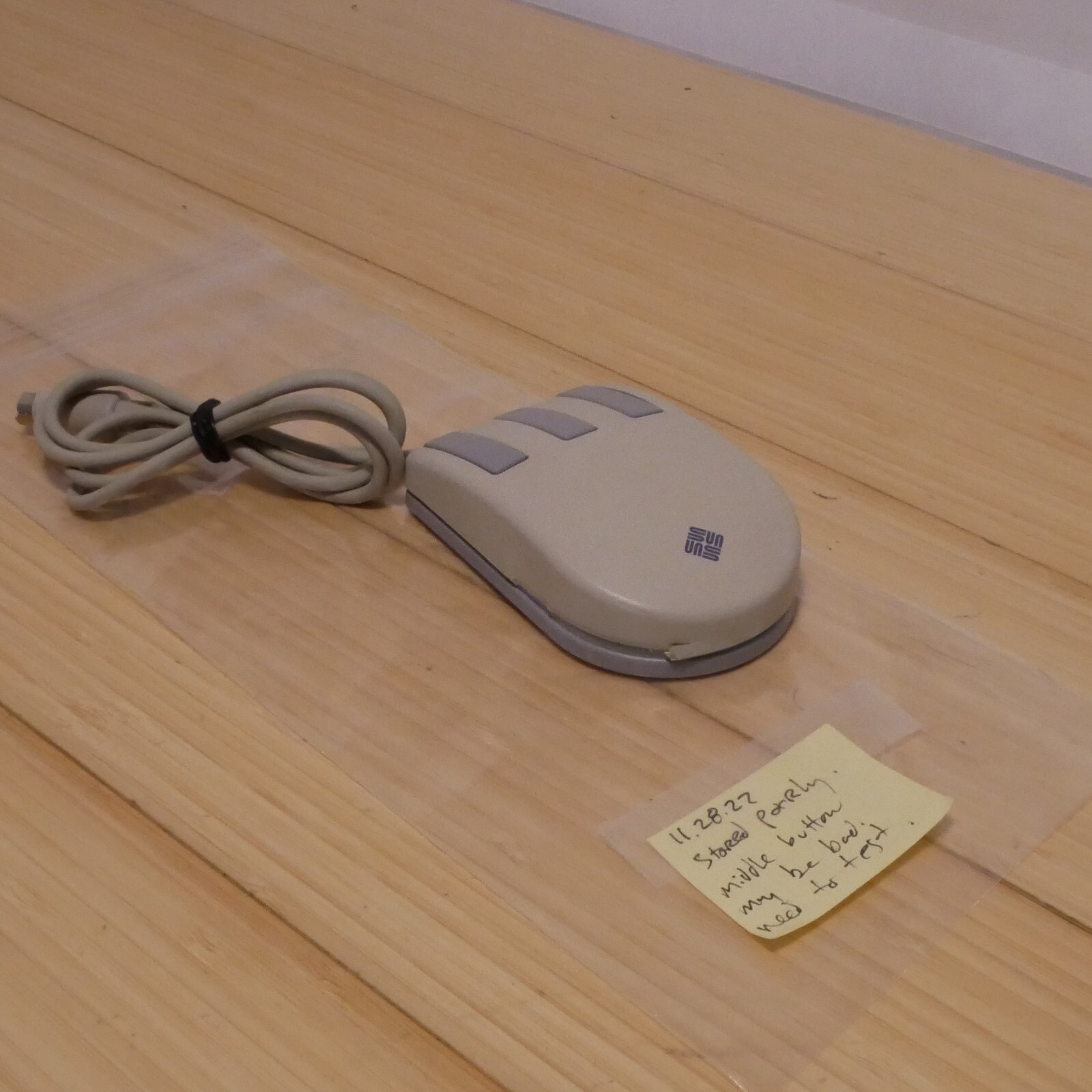 For Parts - Untested Sun 370-1398 Type 5 Optical 3-Button Mouse