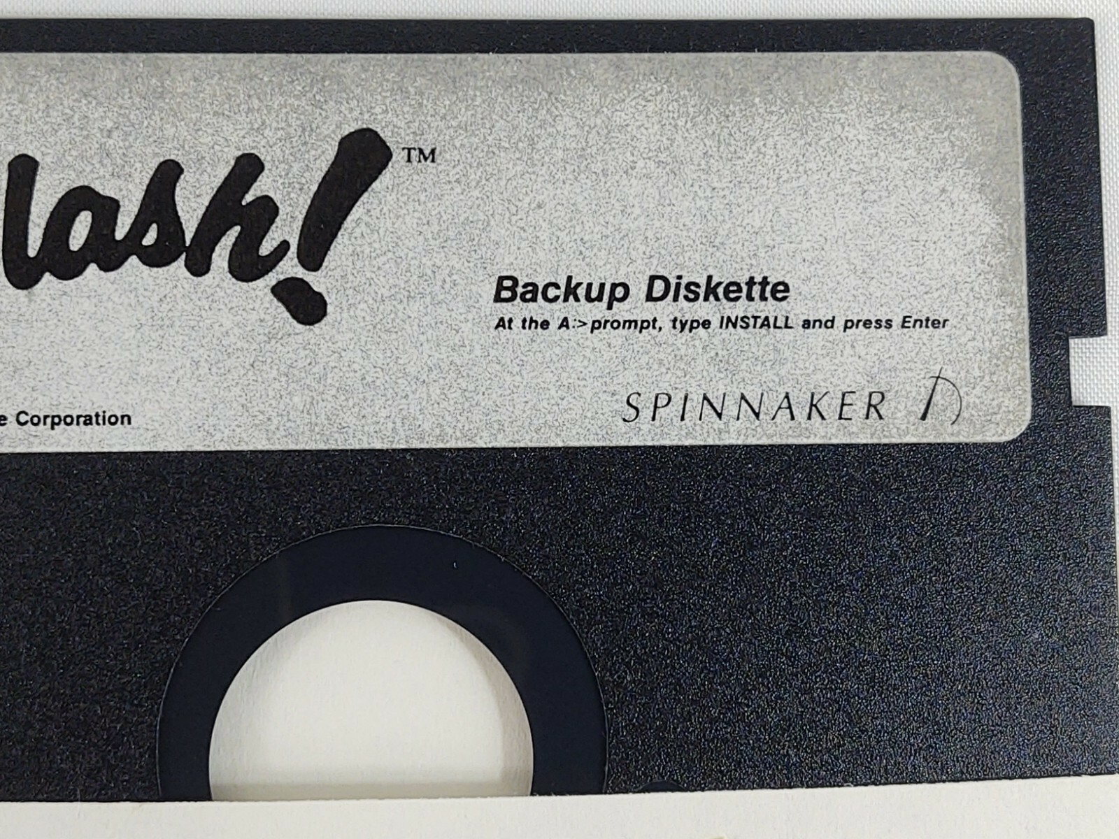 Vintage 91 Spinnaker Software Corporation Splash! Backup Diskette Computer Disk