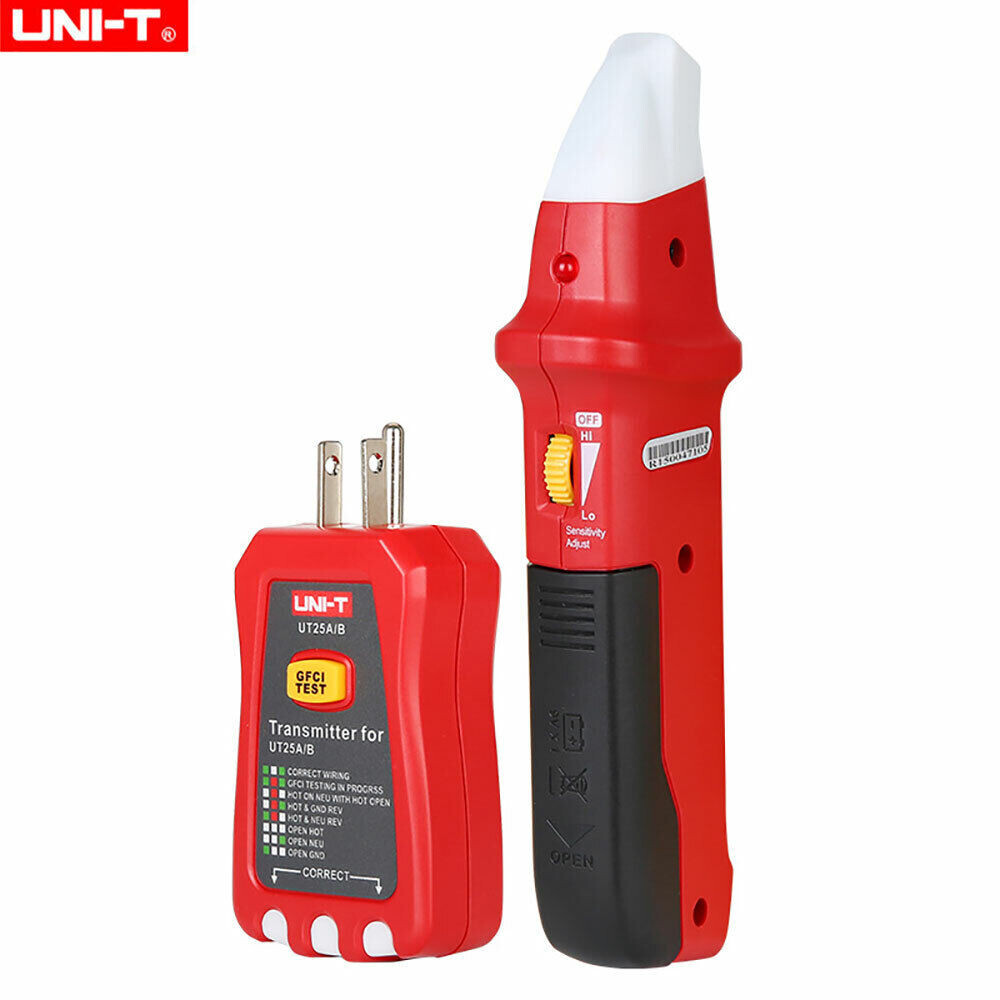 UNI-T UT25A Digital AC Circuit Breaker Finder with GFCI Outlet Socket Tester LED