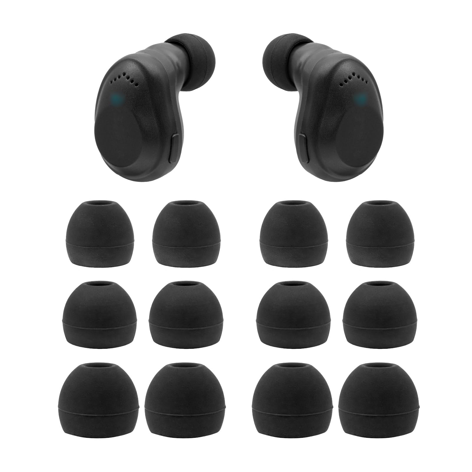 Replacement Silicone Ear Tips for Axil XCOR PRO, GS Extreme 2.0 Earbuds, Blac...