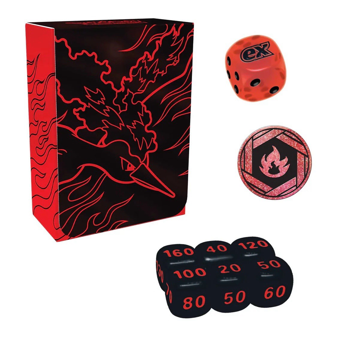Team Rocket's Moltres UPC Deck Box & Premium Dice, BRAND NEW SEALED