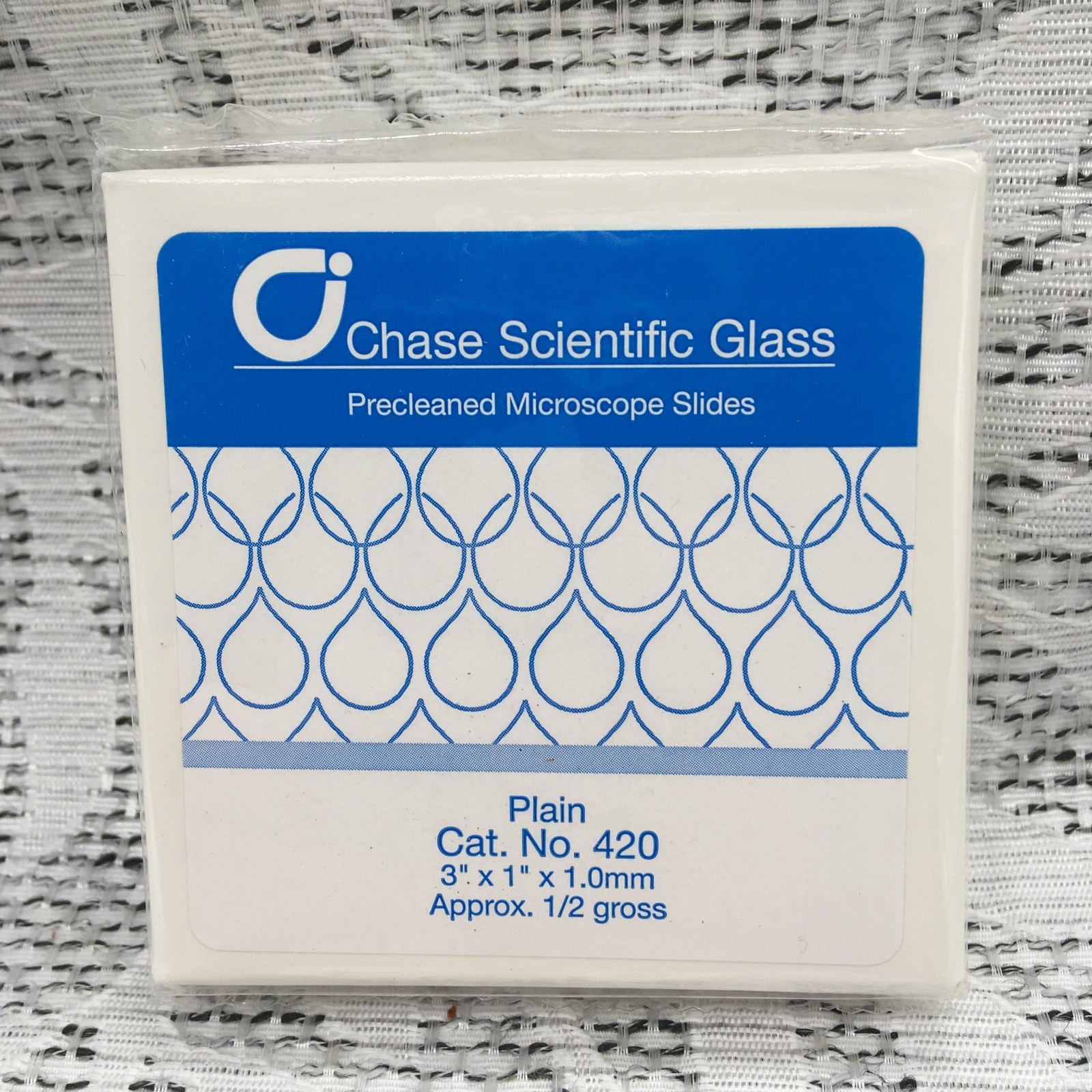 Chase Scientific Glass Micro Slides LOT of 17 PACKS of 1/2 Gross (1,224) 3"x1"x1