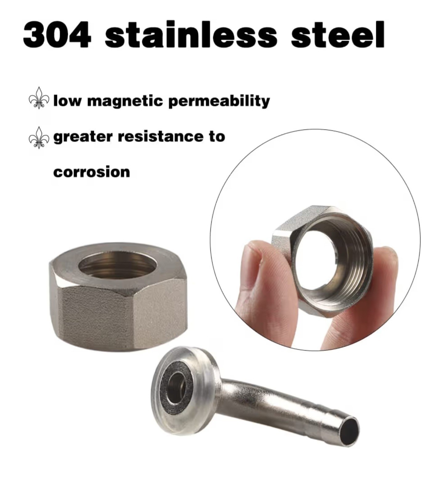 Beer Brewing Stainless 90° Fittings.
