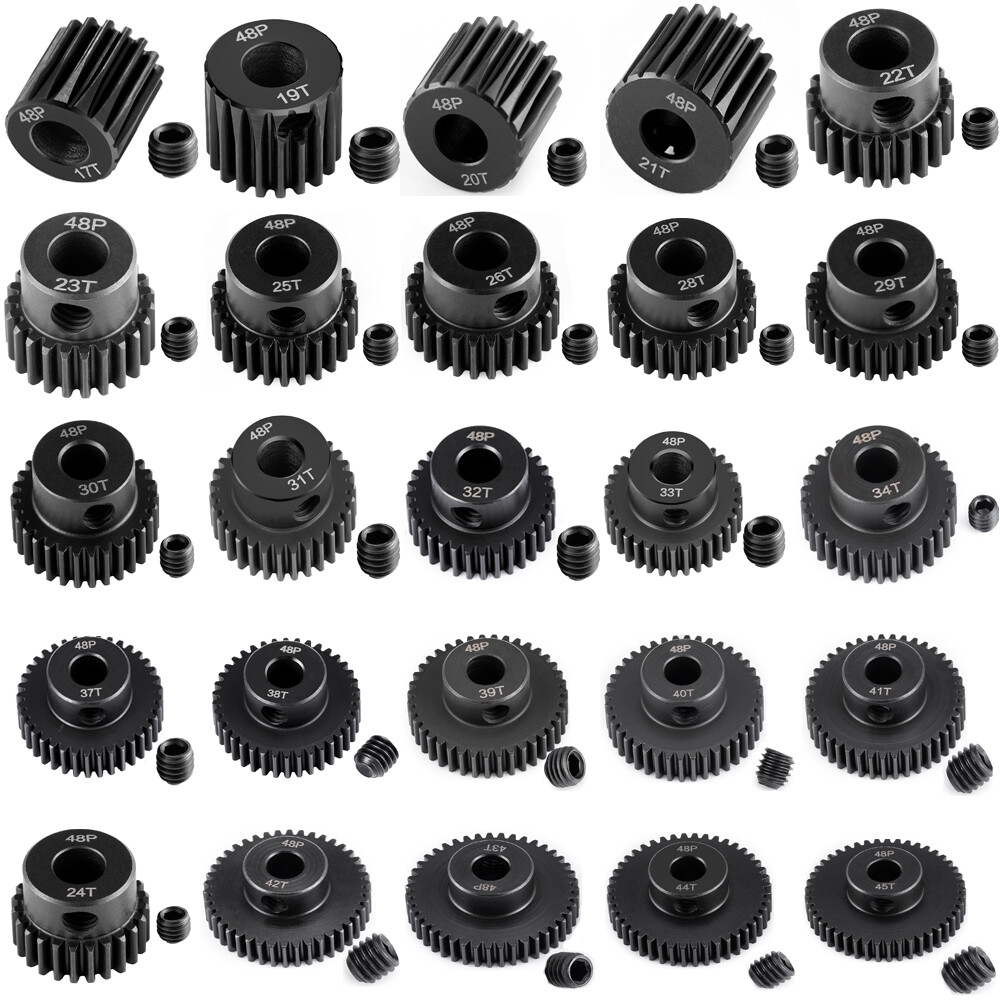 Steel 48P Pinion Gear Motor Gears Set 17T-45T for Traxxas Slash Tamiya TT01 TT02