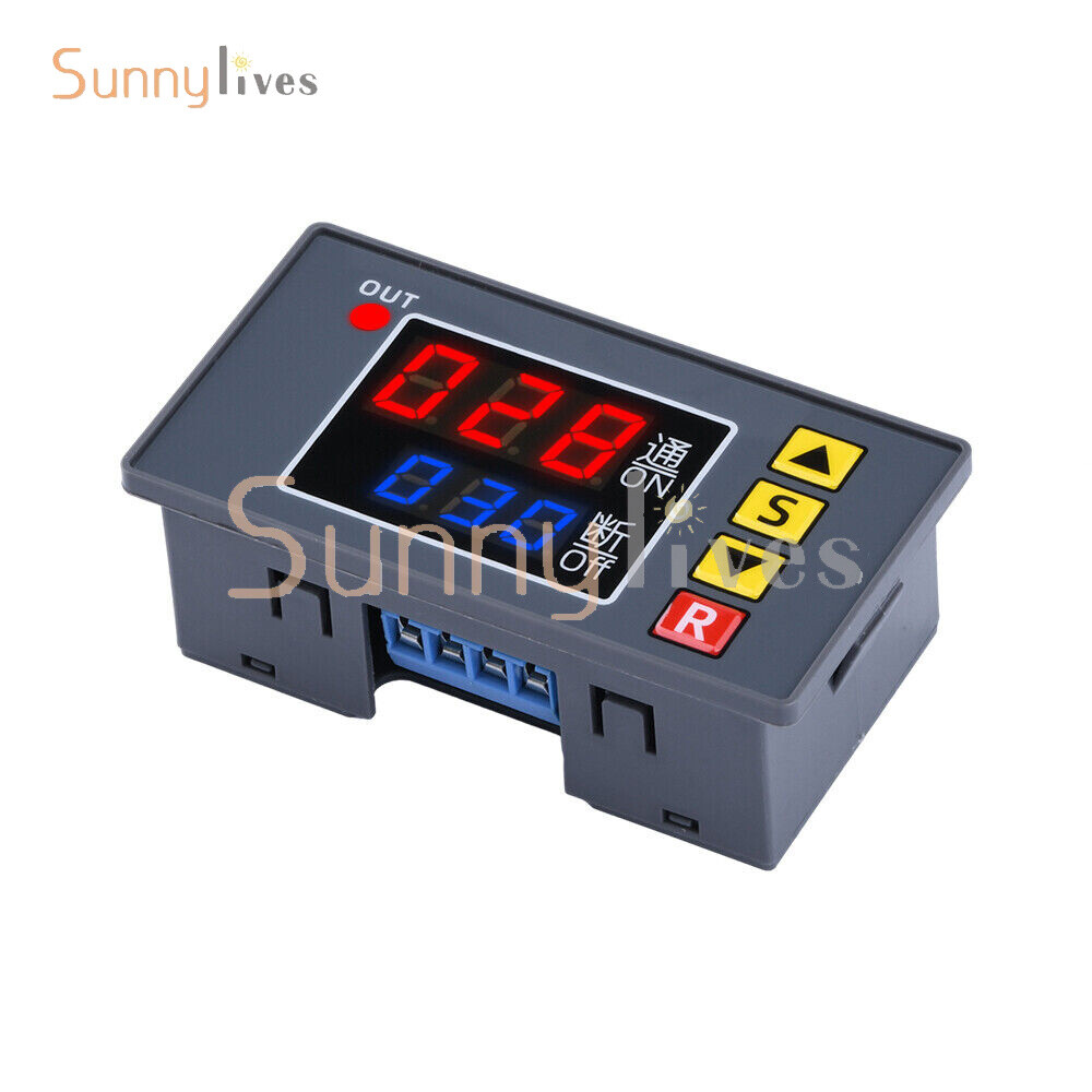 12V Automation Cycle Timer Delay Control Switch Relay Module w/ Dual LED Display