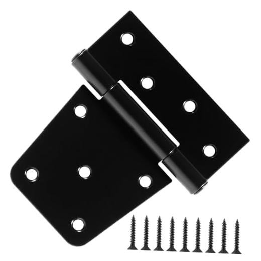 6 Pack Fence Gate Hinges Heavy Duty for Wooden Fences Shed 6Pack-3.5inch Black