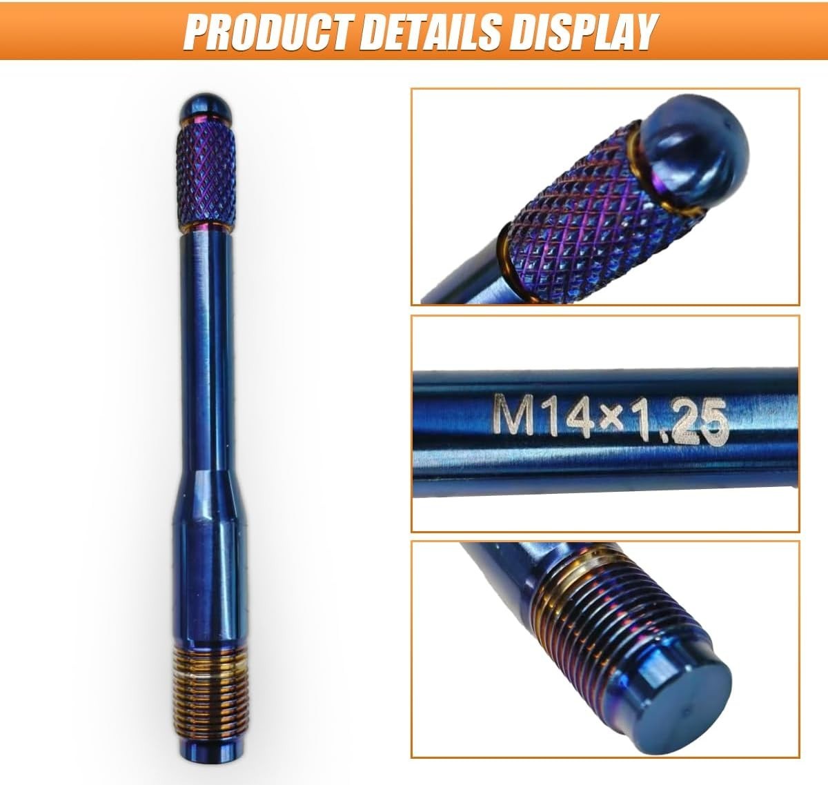 Compact M14x1.25 Wheel Alignment Pin - Durable & Corrosion-Resistant Design