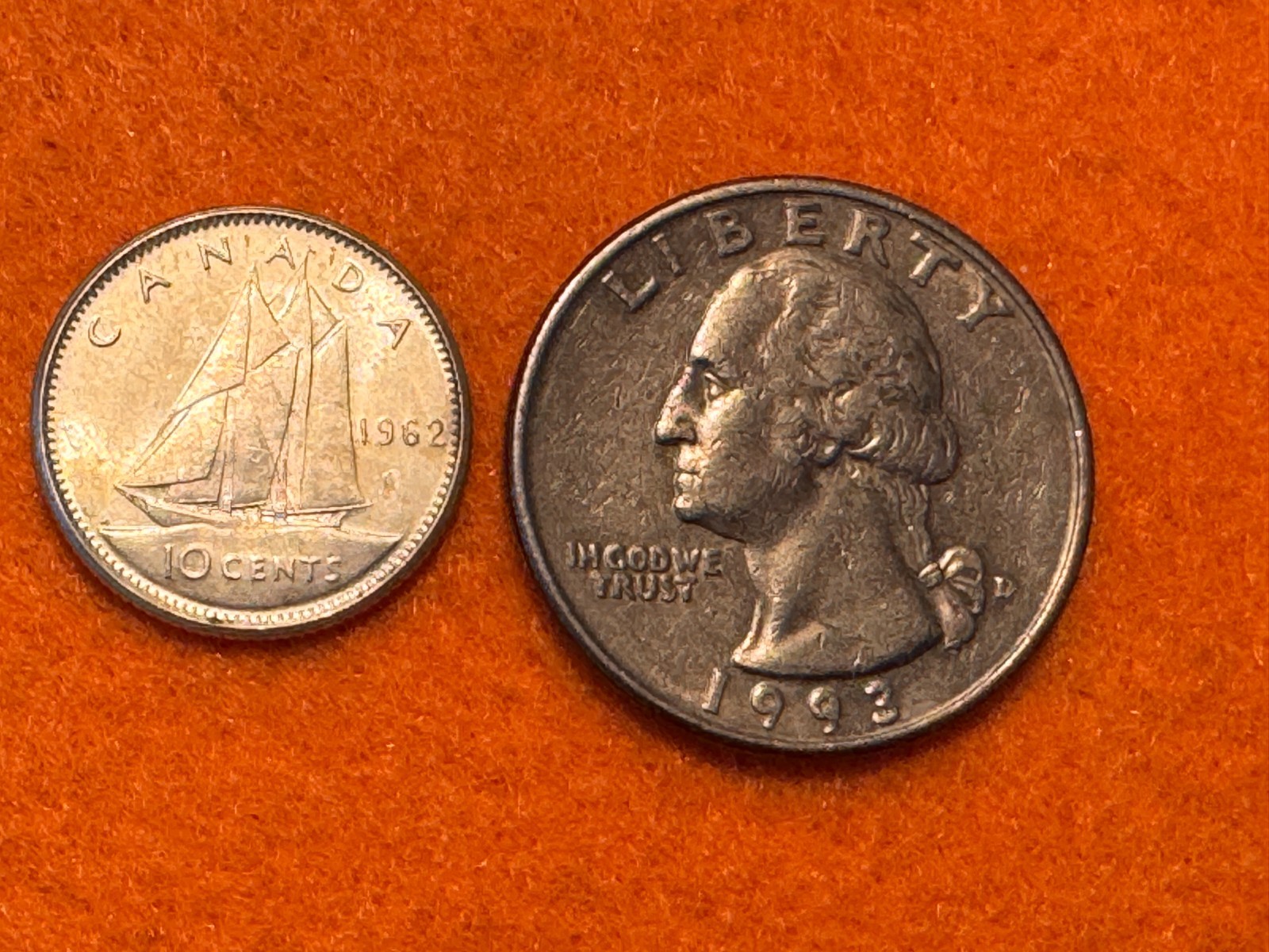 1962 Canada Sparkler Silver Dime / .800 Silver
