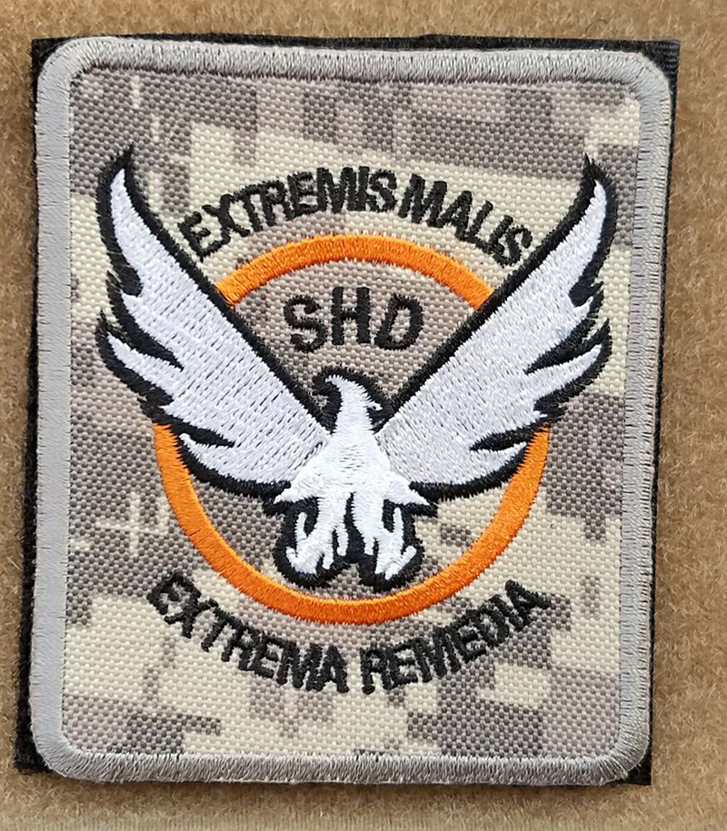 THE DIVISION SHD U.S. ARMY BADGE EMBROIDERED PATCHES HOOK LOOP PATCH *02