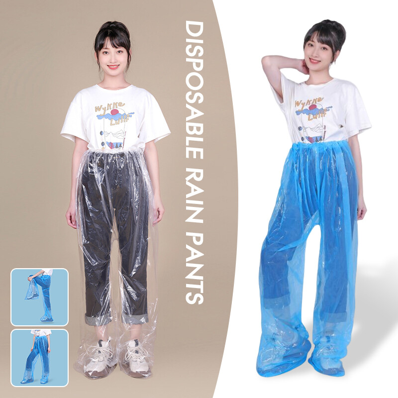 Disposable Clear PVC Trousers Plastic Pants Fishing Waterproof Protect Outdoor