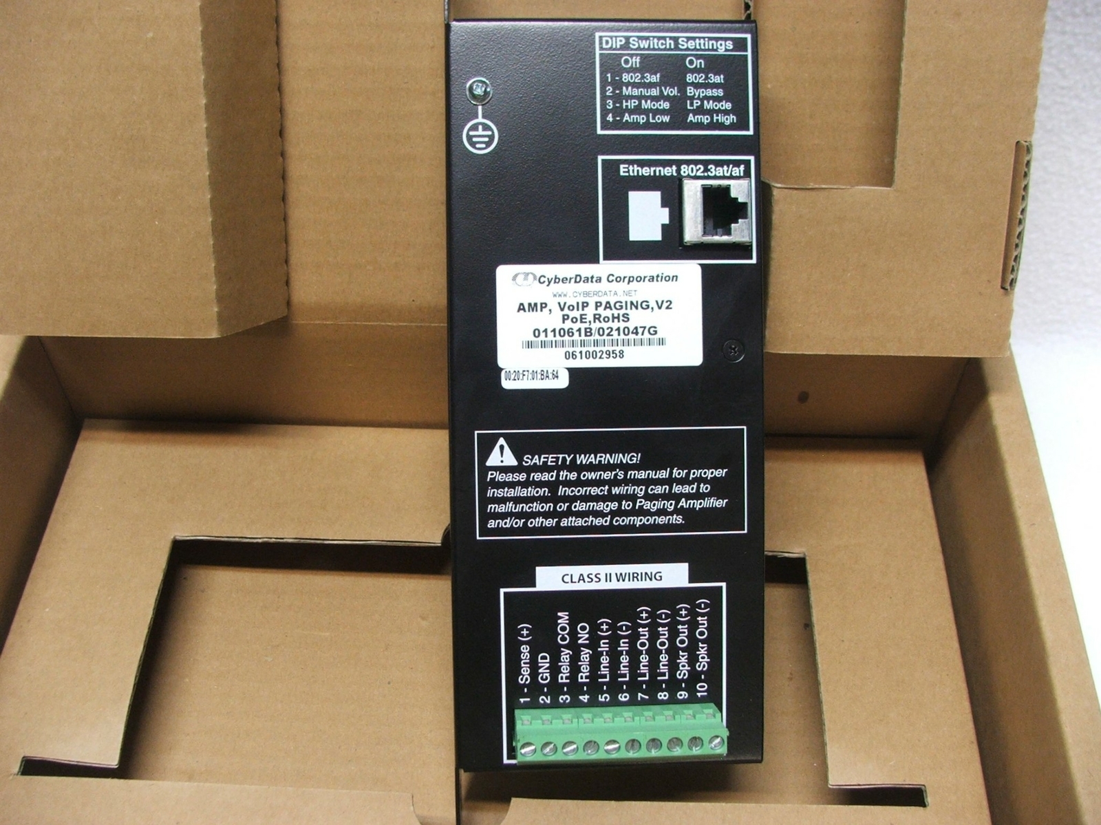 CyberData Amp VoIP Paging V2 011061B