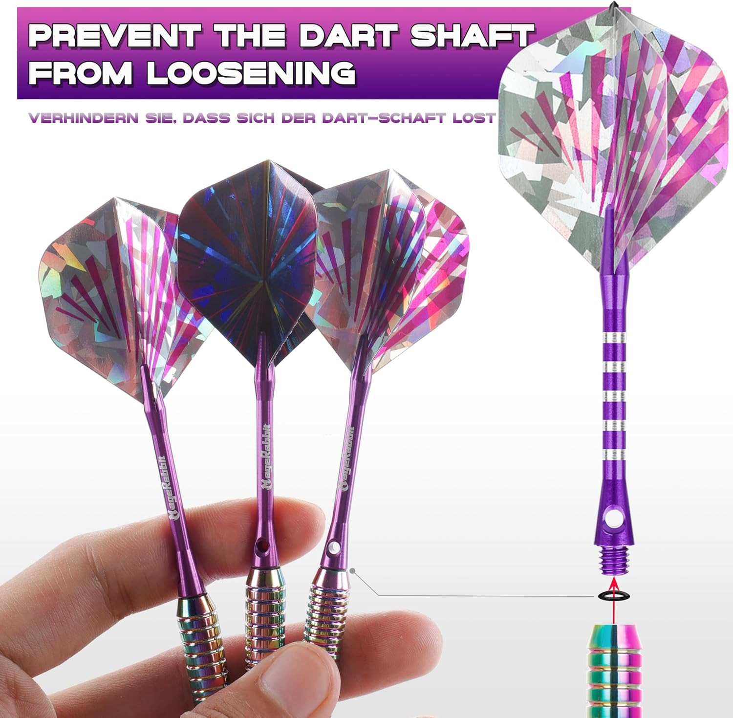 Darts Plastic Tip 3Pcs with Extra Accessories, Professional Soft Tip Dart for El