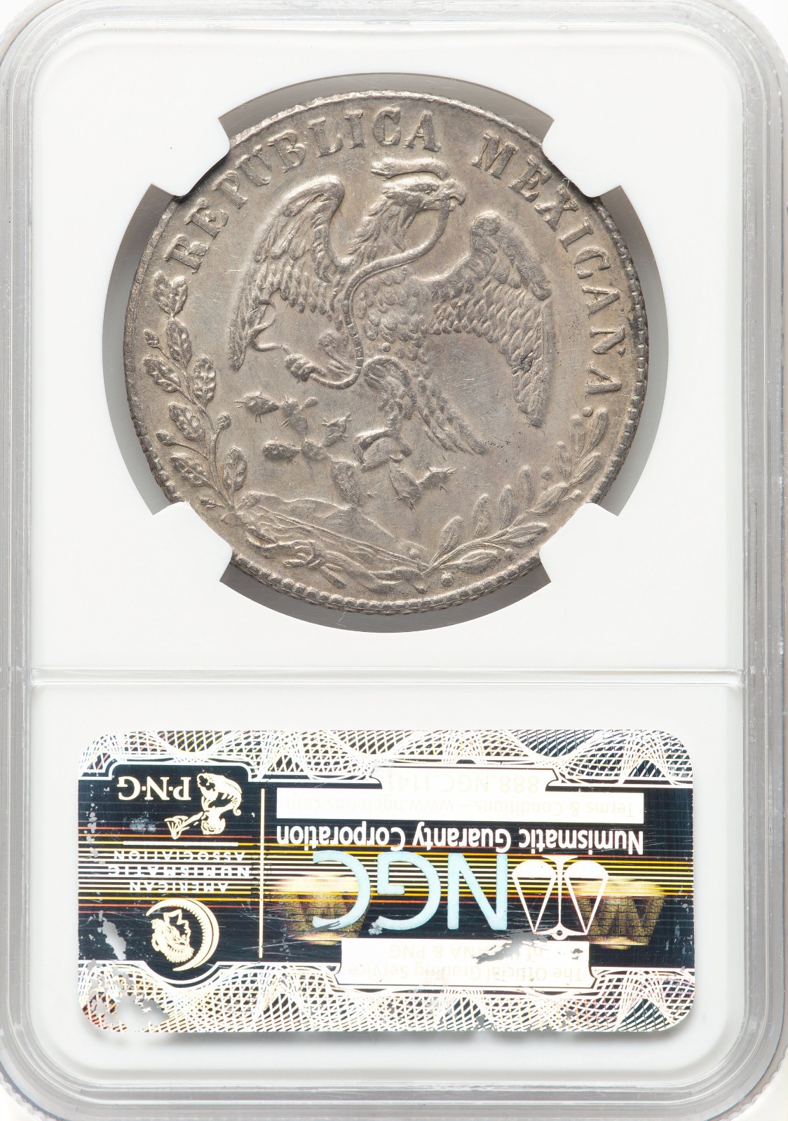Mexico Silver 8 Reales 1879-As ML Alamos Mint NGC AU-58! Very Rare! Nice PQ coin