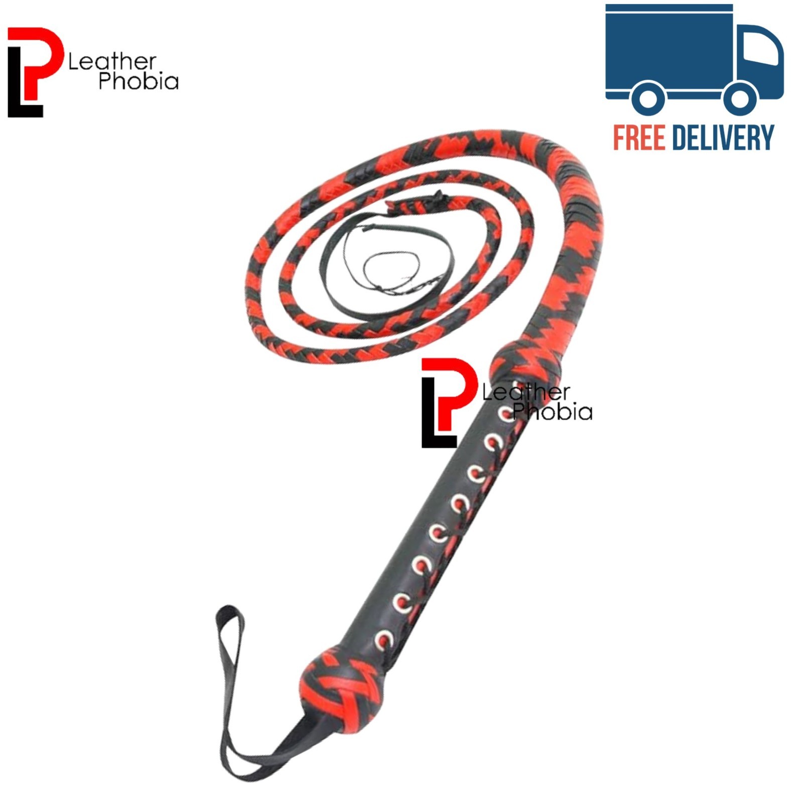 Cowhide Real Leather 6Feet Long 12Plait Bullwhip Equestrian Rope Core Bull whip