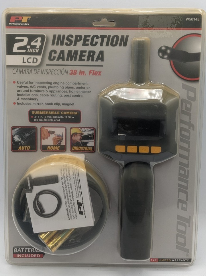 PT Performance Tool 2.4" LCD Inspection Camera w/ Batteries W50145 Sealed