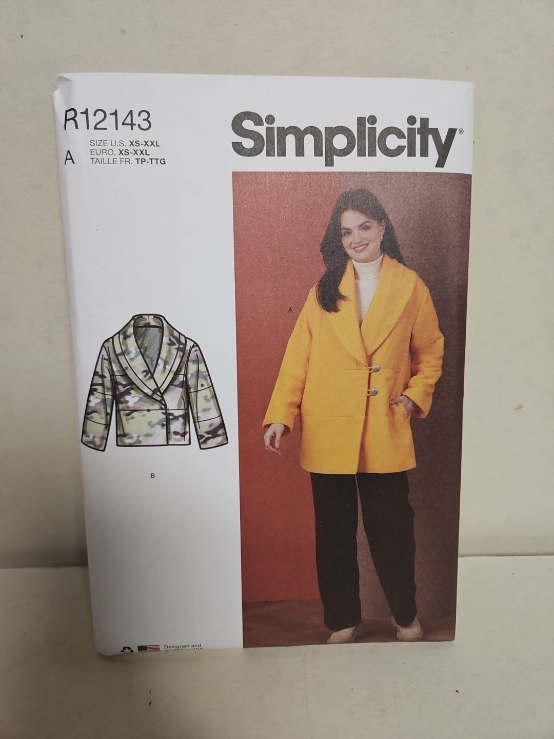 SIMPLICITY Women's Coat & Jacket SZ U.S. XS-XXL R12143/S3007