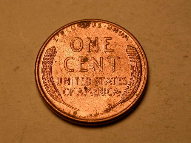1944-D DDR-010 Doubled Die Reverse BU Red/Brown Lincoln Cent