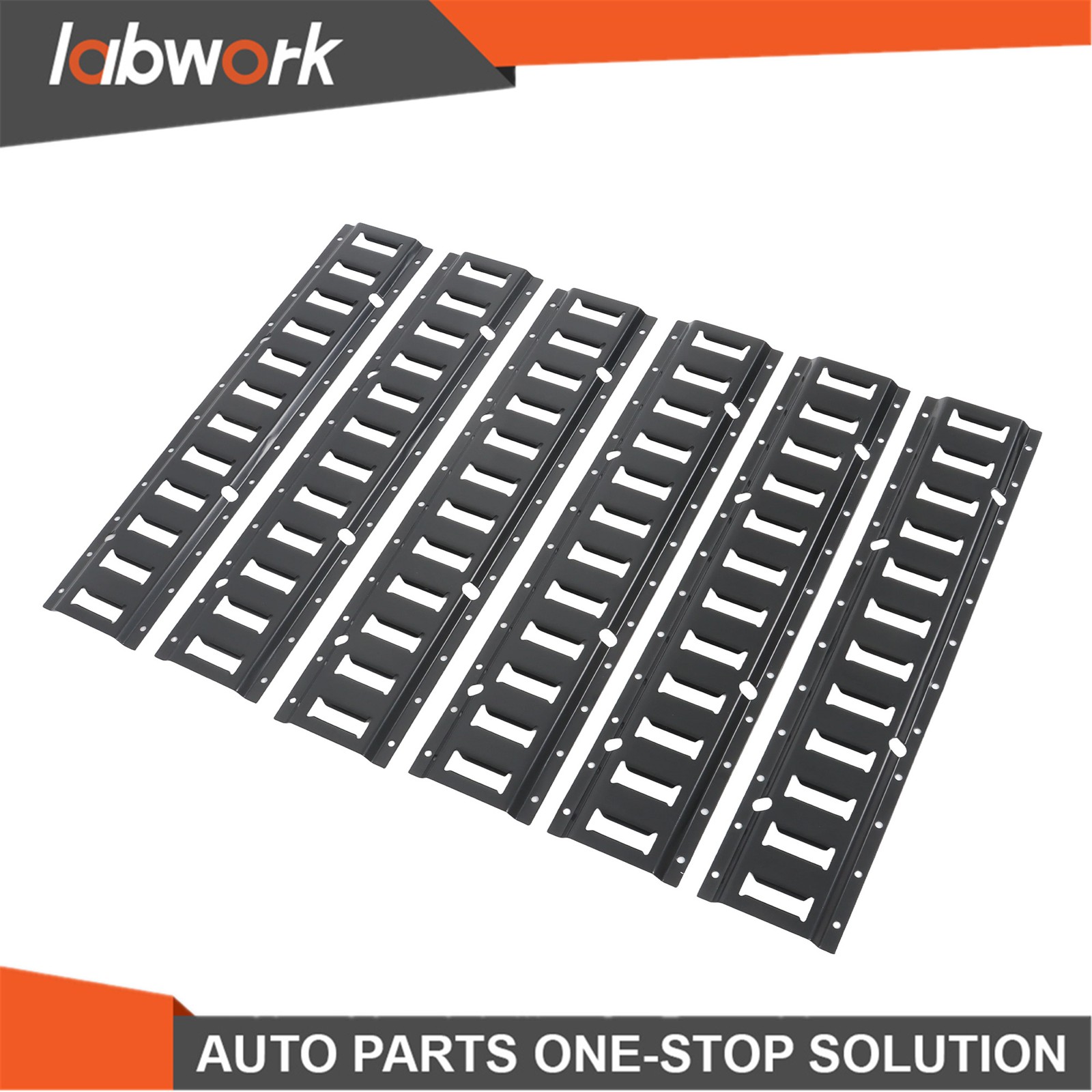 Labwork 6 Pack 2' E Track Tie Down Rail Kit Steel Rail Enclosed Cargo Trailer