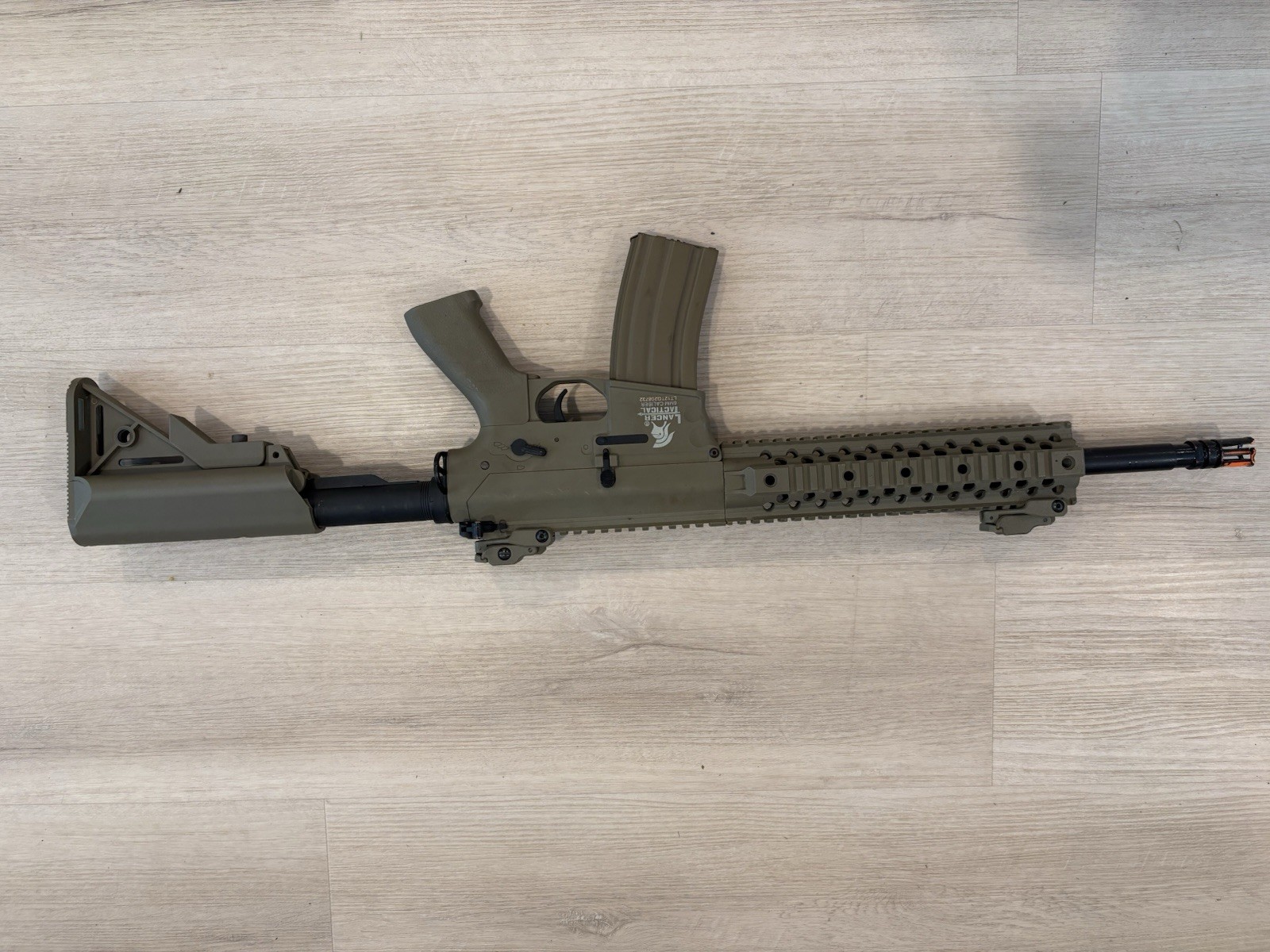 Lancer Tactical Polymer M4 SD Gen 2 AEG Airsoft Rifle - Tan (LT-15T-G2)