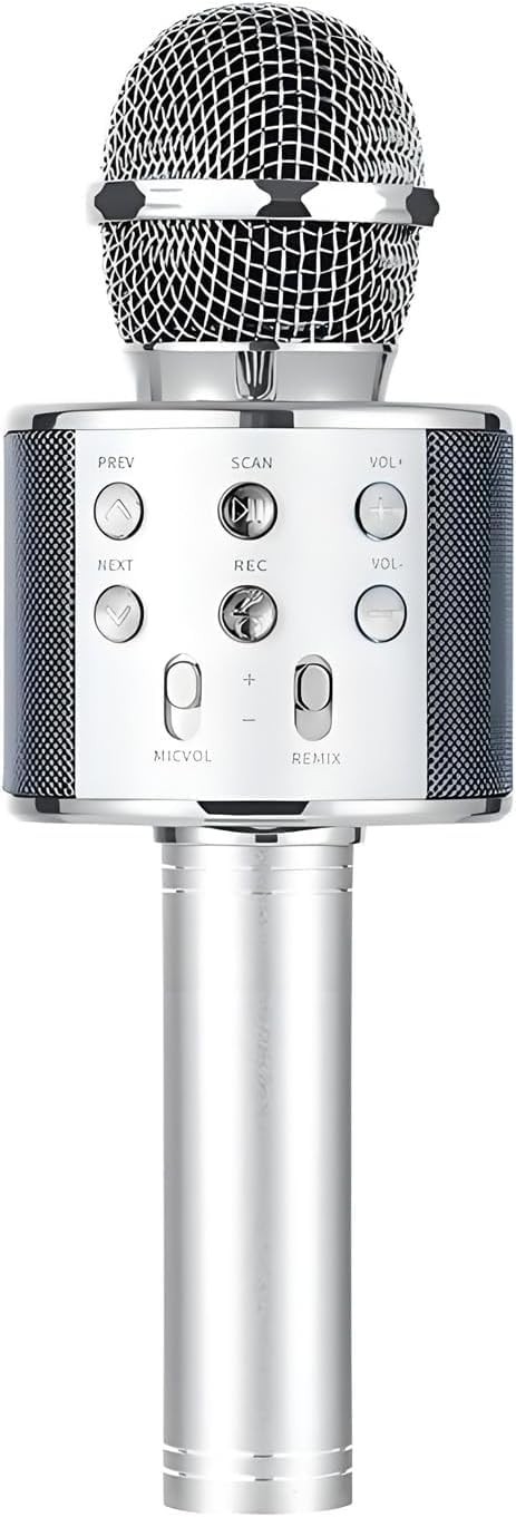 Wireless Bluetooth Karaoke Microphone Portable Handheld Mic Speaker 3-in-1 fo...