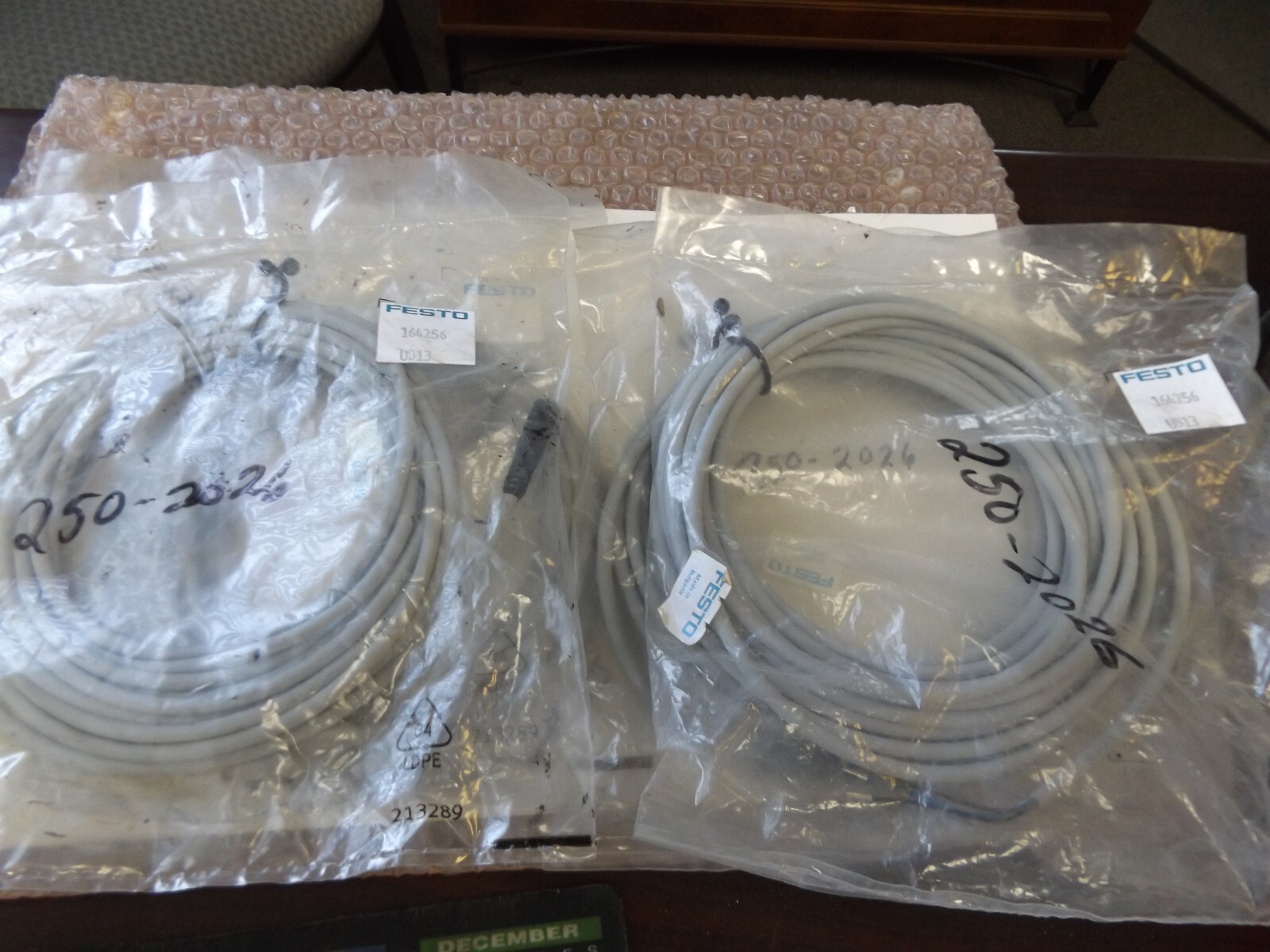 WHOLESALE FESTO 164256 CABLE LOT OF 4 NEW OLD STOCK
