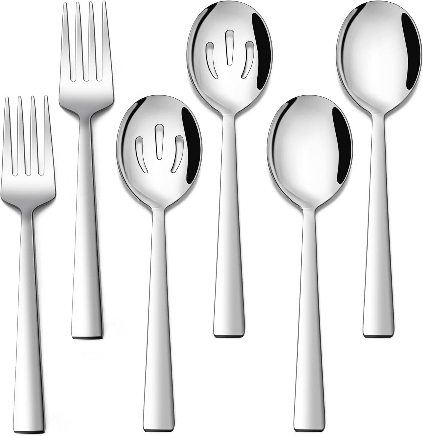 Serving Utensils, Stainl Steel Lar 2 Serving Spoons 2 Slotted