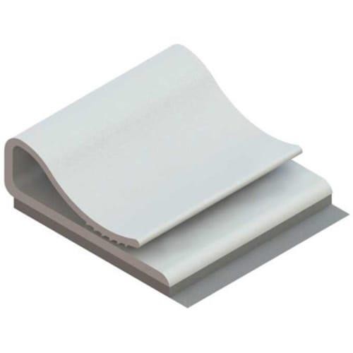 10pc Essentra Components CFCC-3-05A-RT CBL CLIP FLAT C-TYPE WHITE ADH