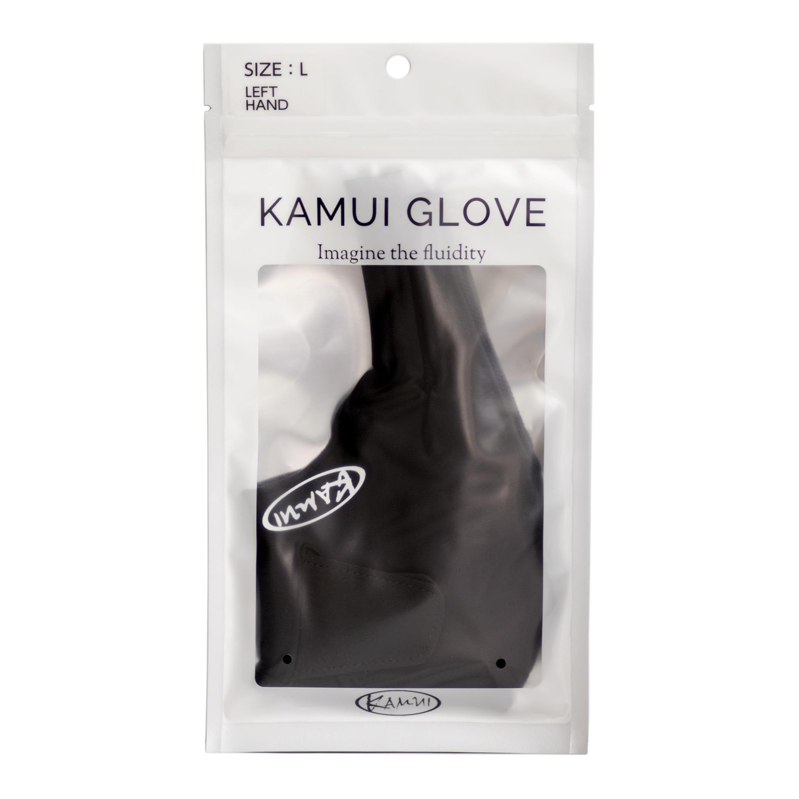 KAMUI Billiard Glove - Quickdry - for Left Hand Black Medium