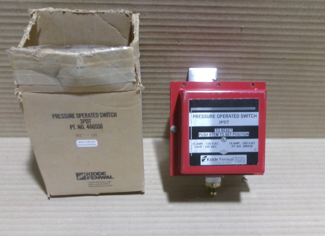 NEW KIDDE FENWAL 486536 Pressure Operated Switch NOB