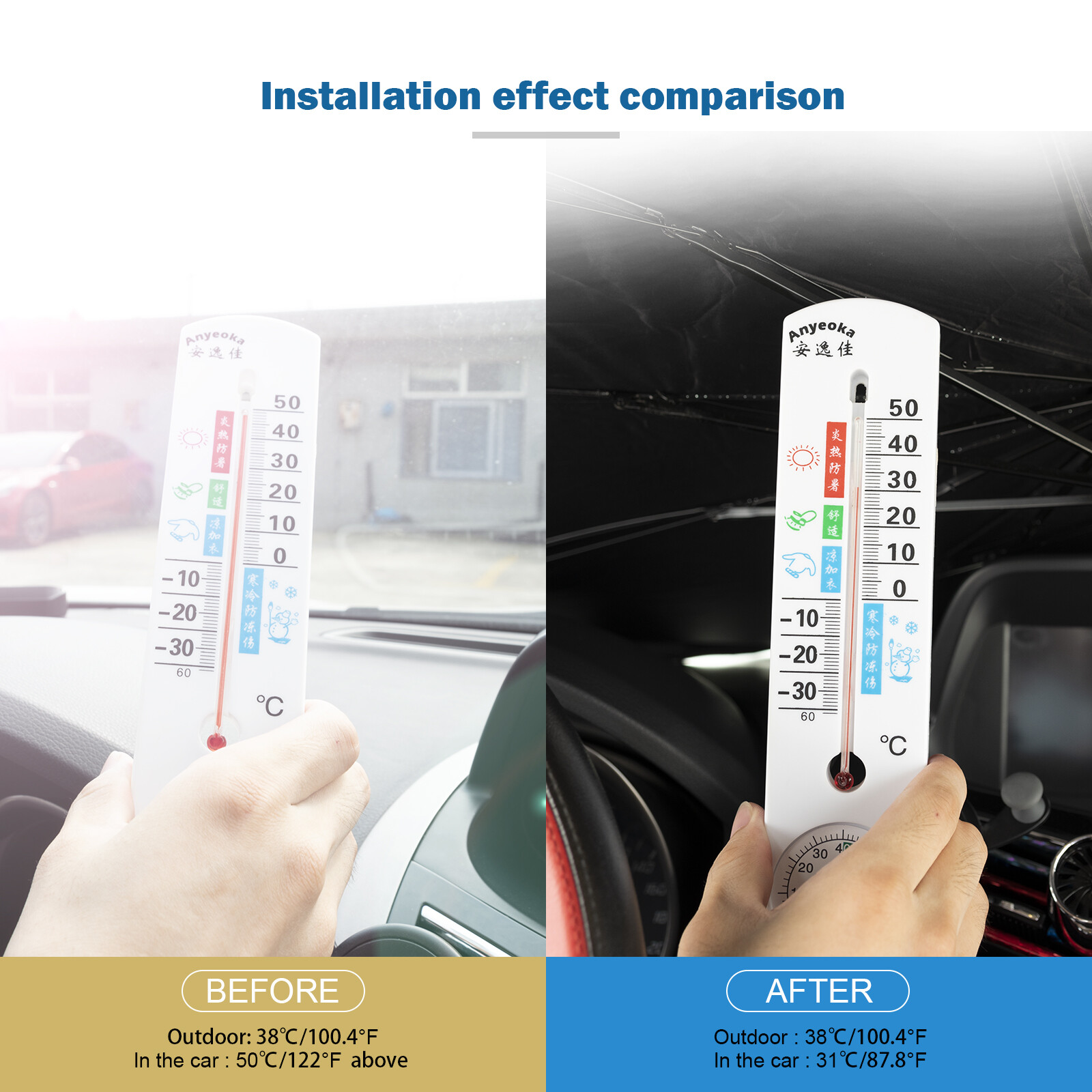 Car Sun Shade Windshield Front Window Cover Sun Shade Visor UV Umbrella Foldable