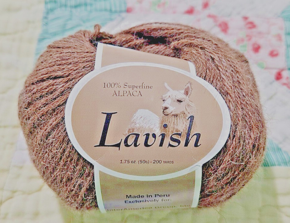 Lavish 100% Alpaca DK 1.75 oz 200 yards each natural brown skein Lot of 2 Skeins