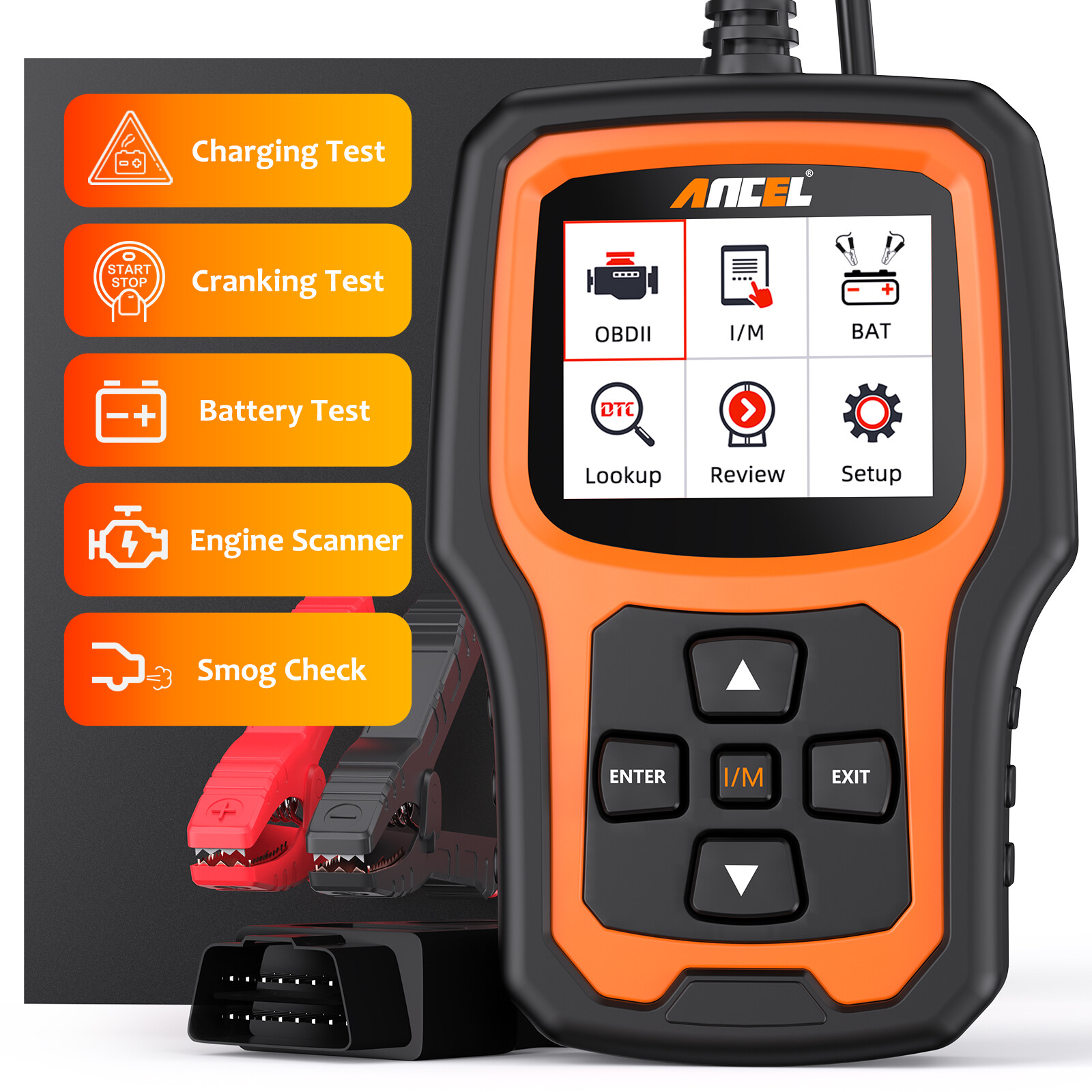 ANCEL AD410 PRO OBD2 Scanner Battery Test Code Reader Auto Diagnose Check Engine