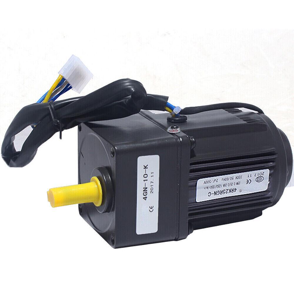 AC Gear Motor Reversible Motor With Controller 220V 25W Adjustable Speed Motor