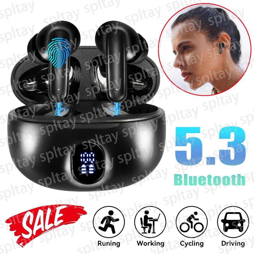 Bluetooth 5.3 TWS Wireless Earbuds Waterproof Headset Headphones Earphone Stereo